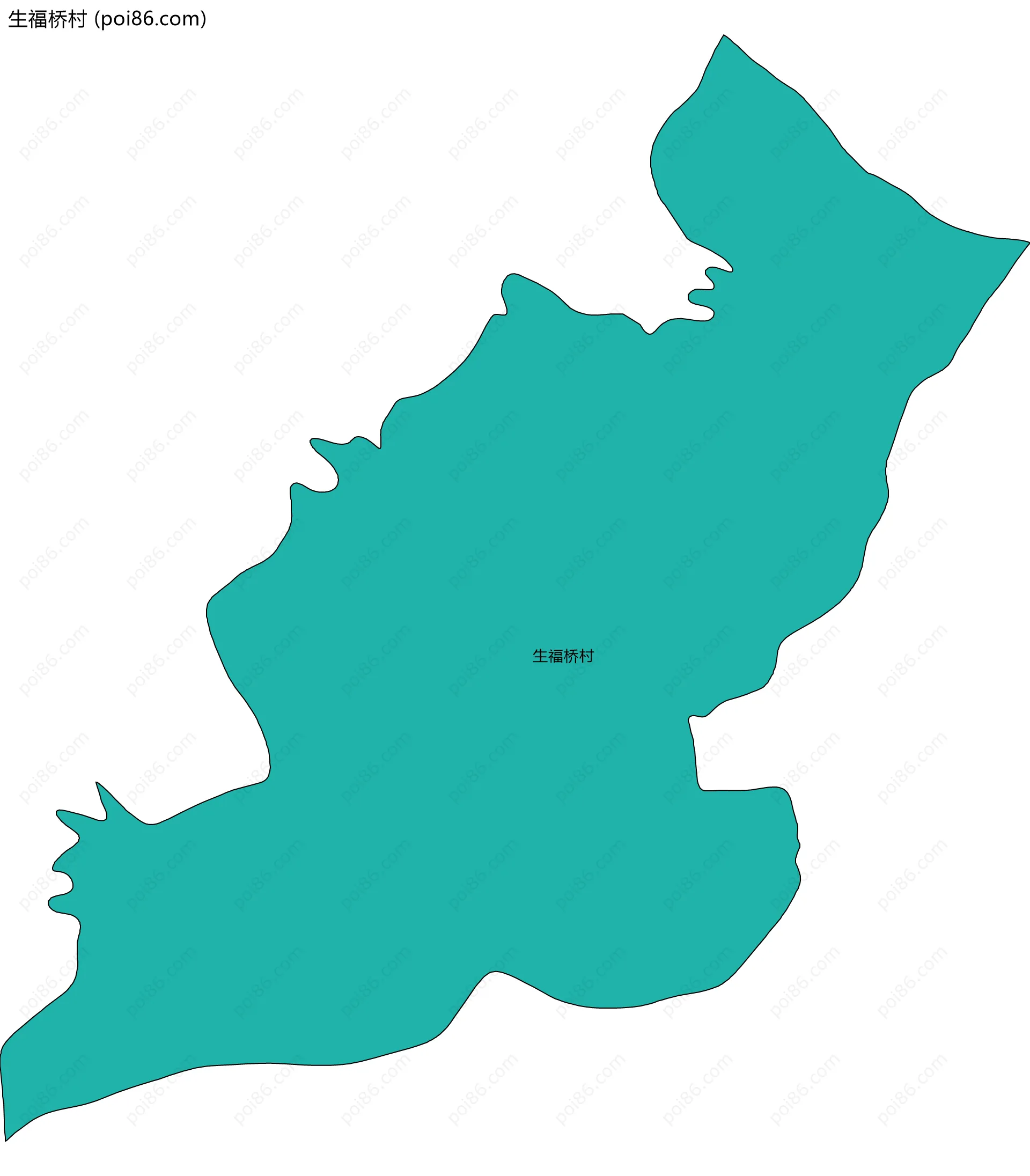 生福桥村边界地图