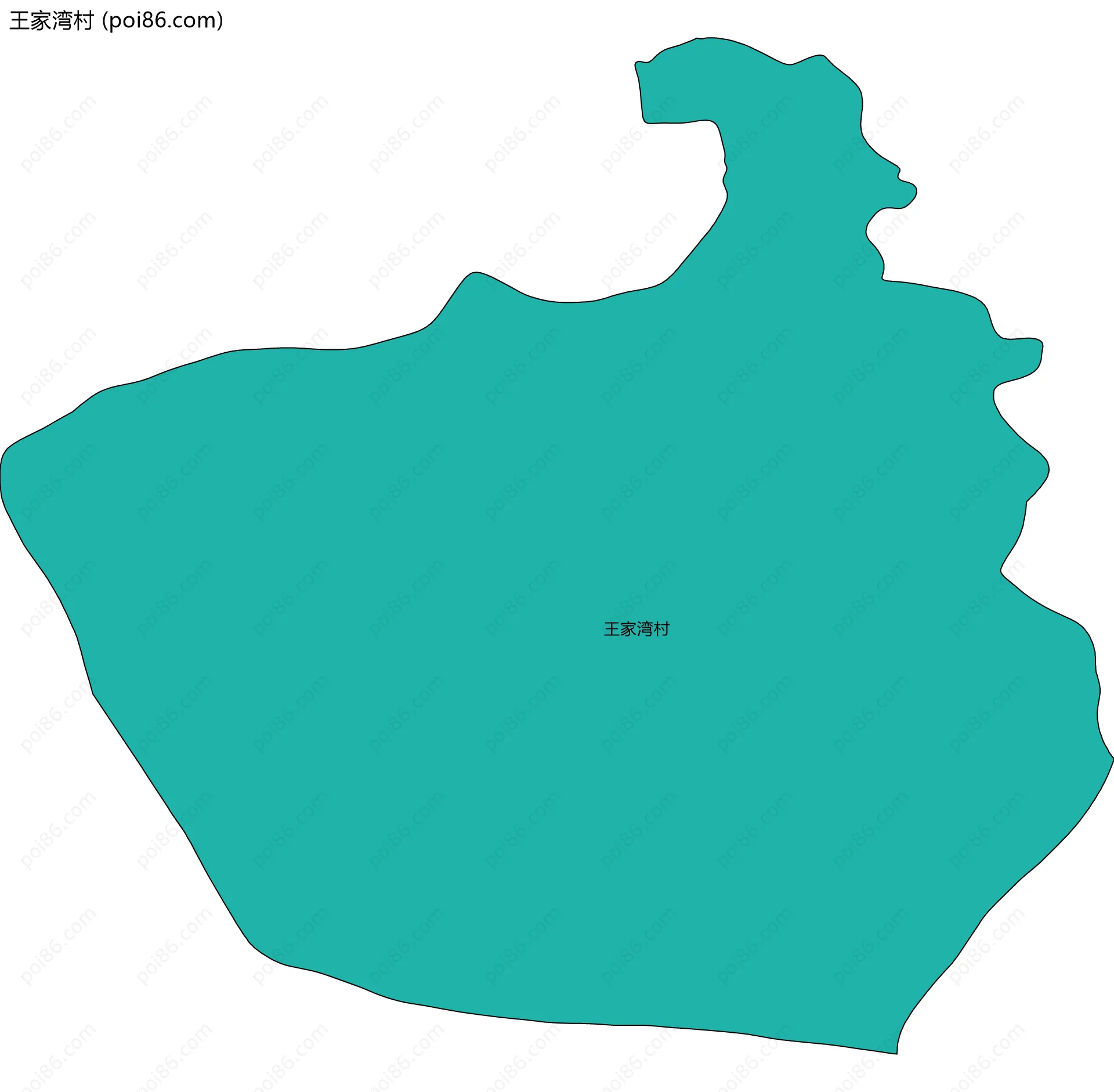 王家湾村边界地图