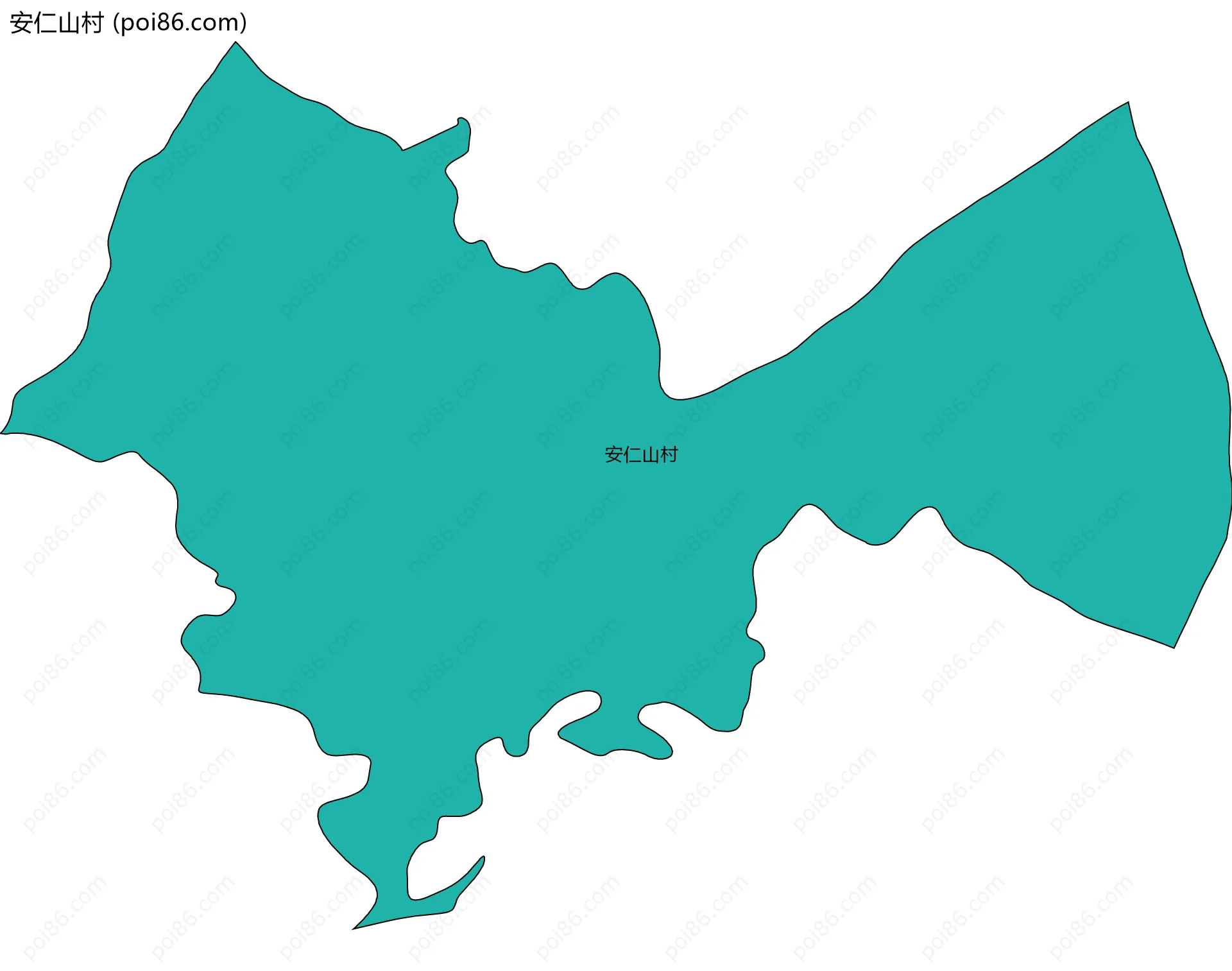 安仁山村边界地图