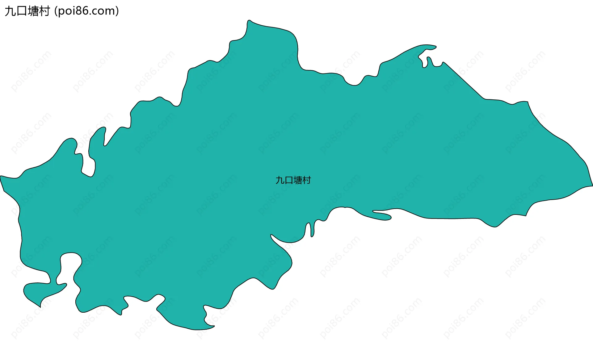 九口塘村边界地图