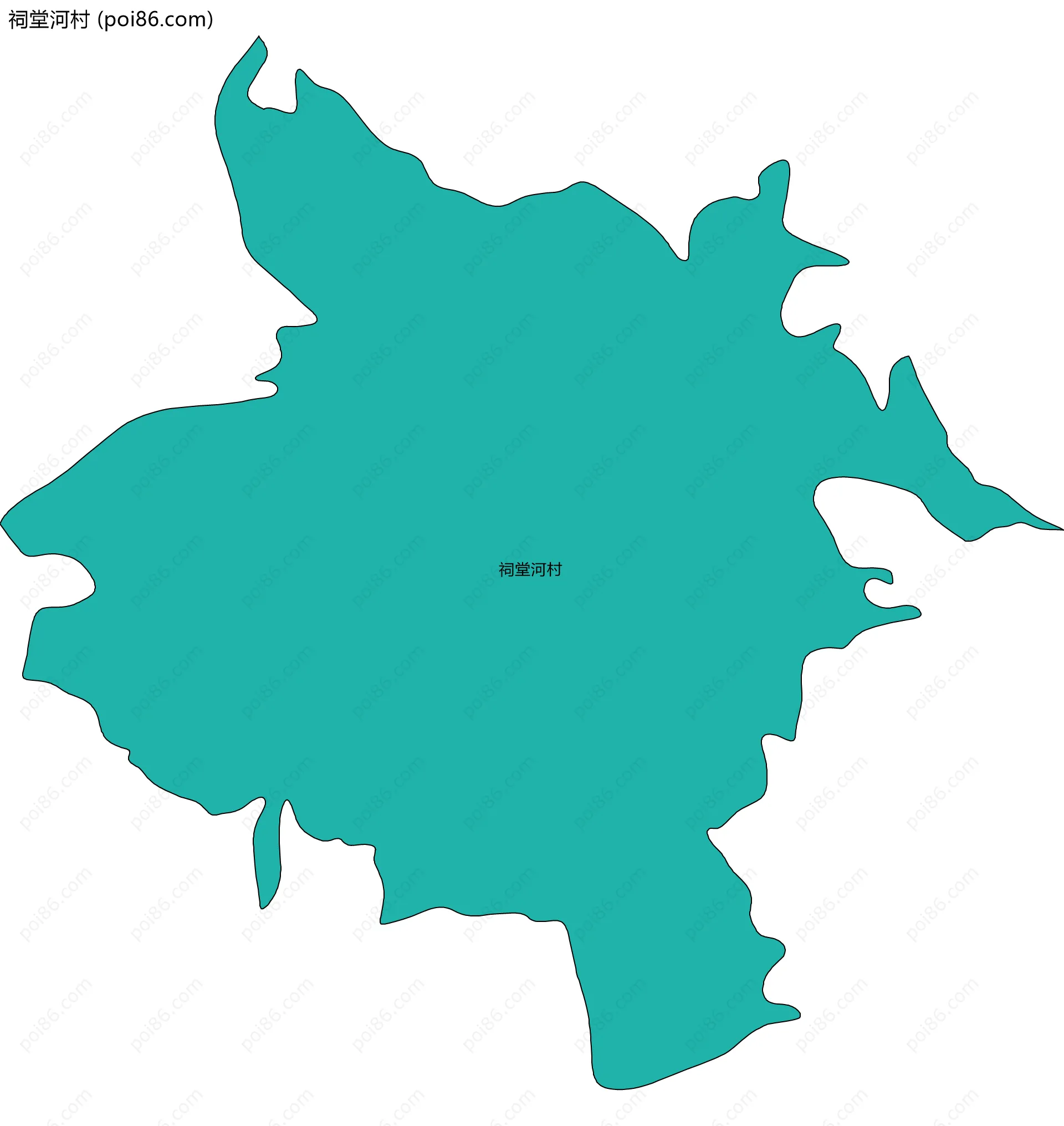 祠堂河村边界地图