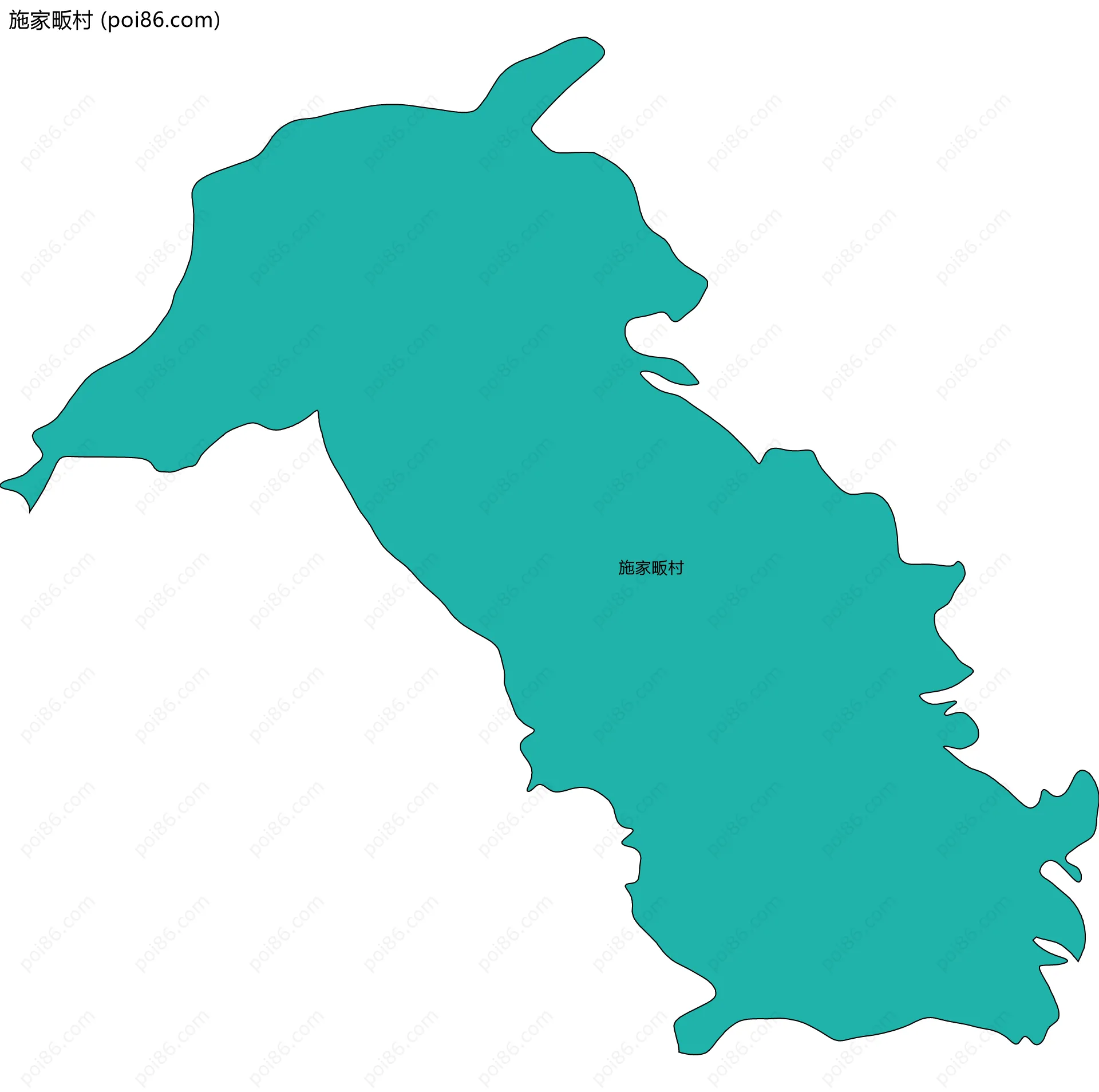 施家畈村边界地图