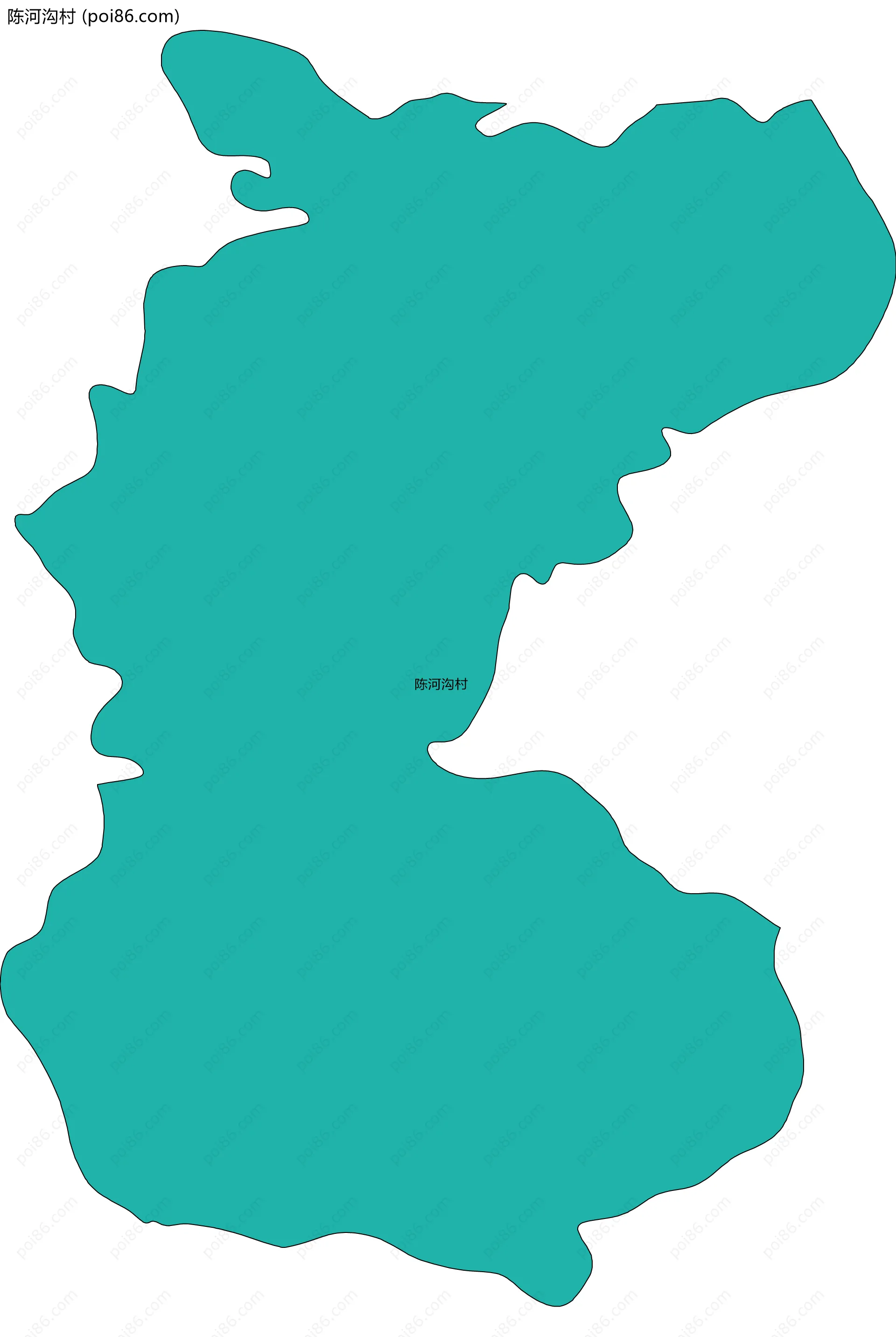 陈河沟村边界地图