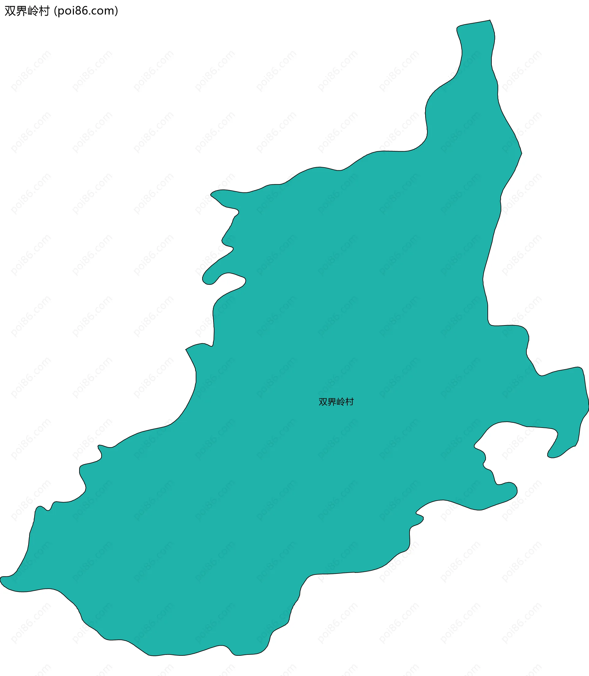 双界岭村边界地图