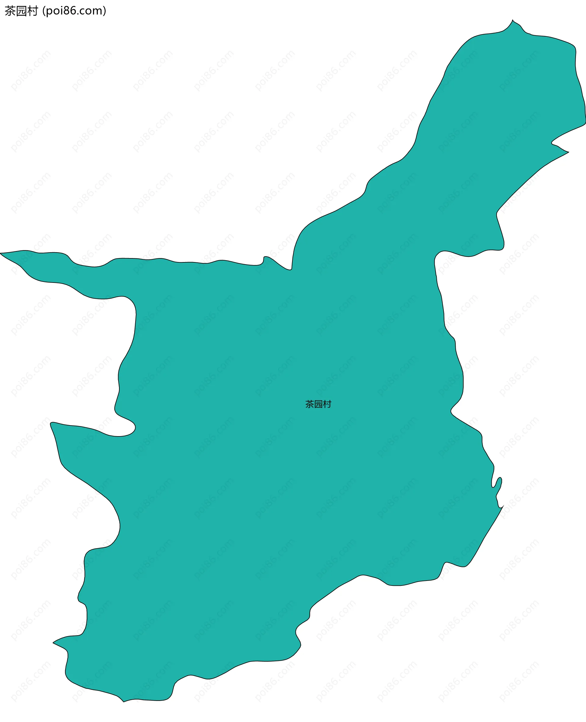 茶园村边界地图