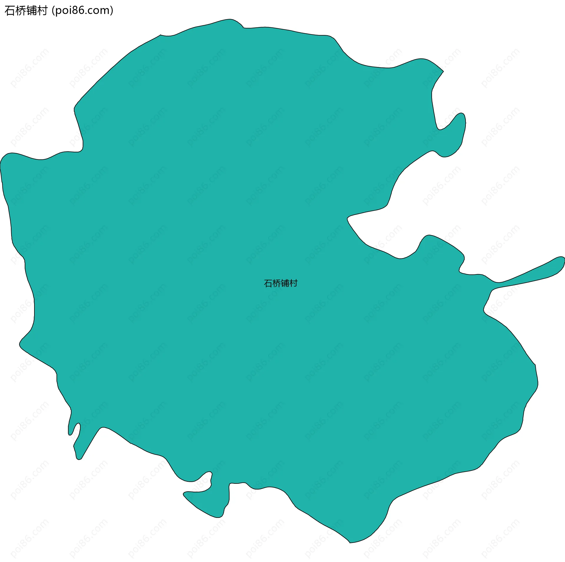 石桥铺村边界地图