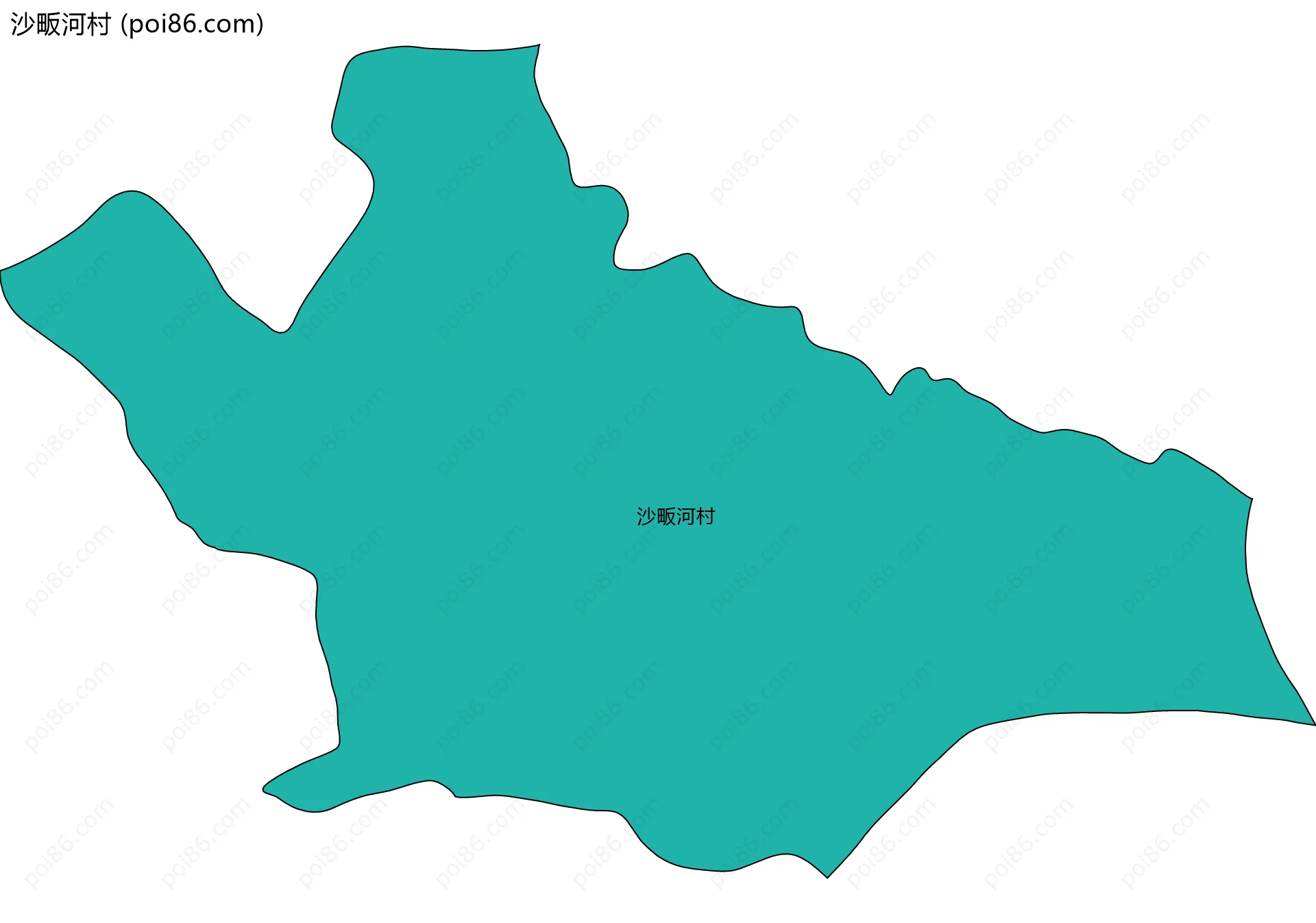 沙畈河村边界地图