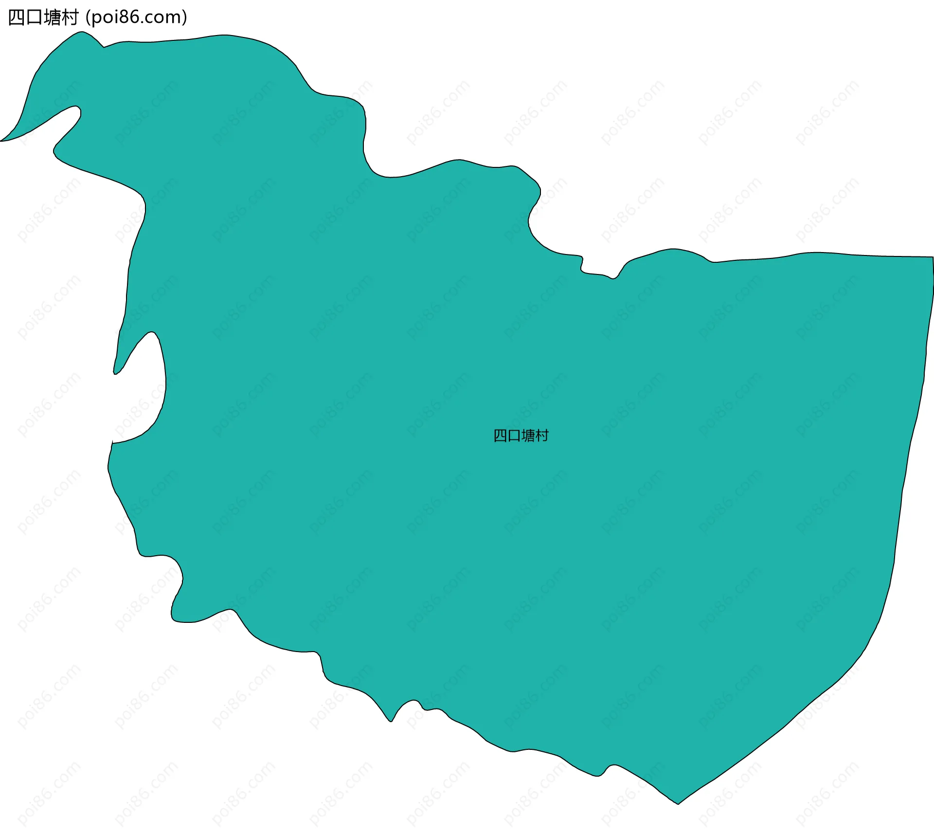四口塘村边界地图