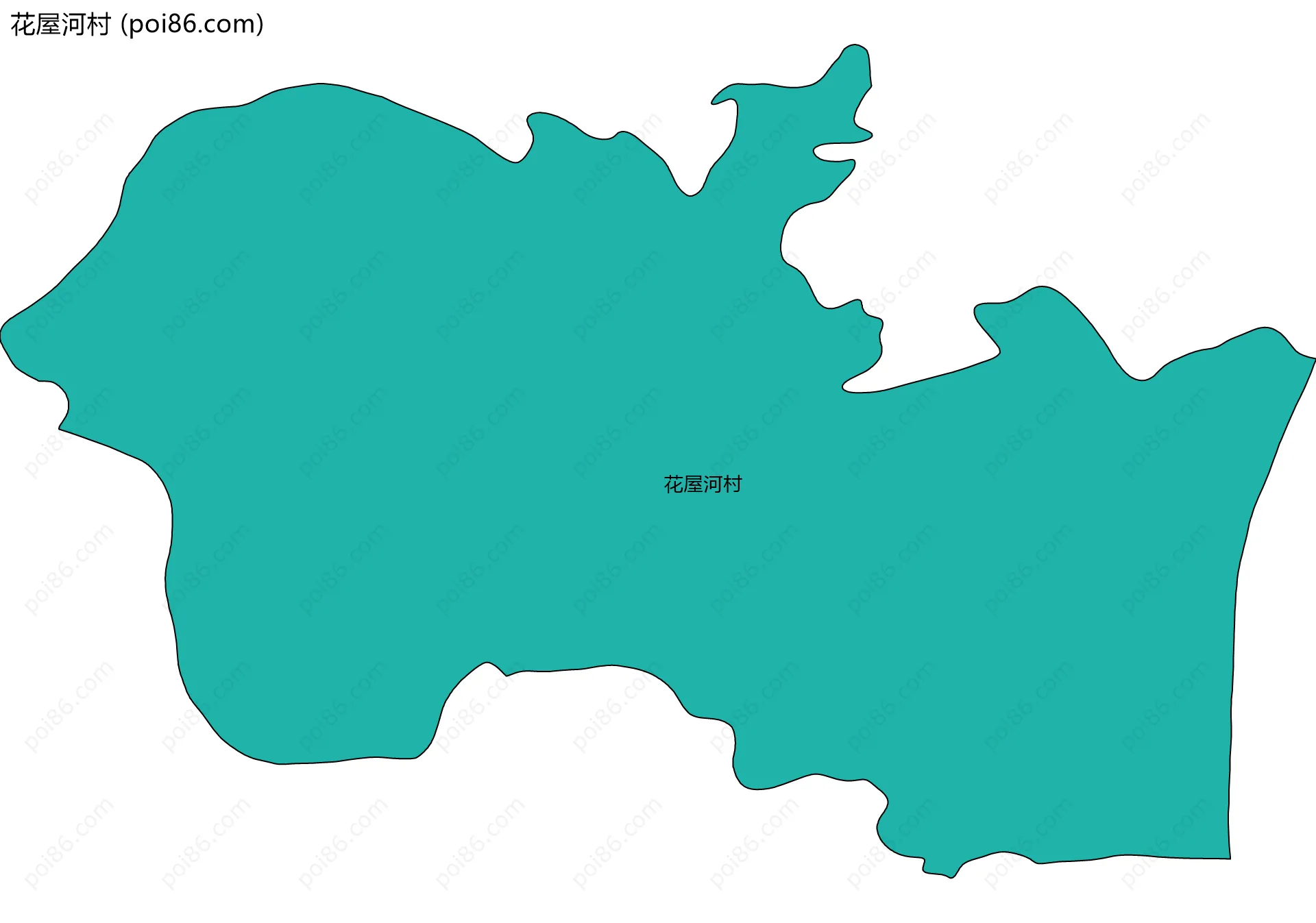 花屋河村边界地图