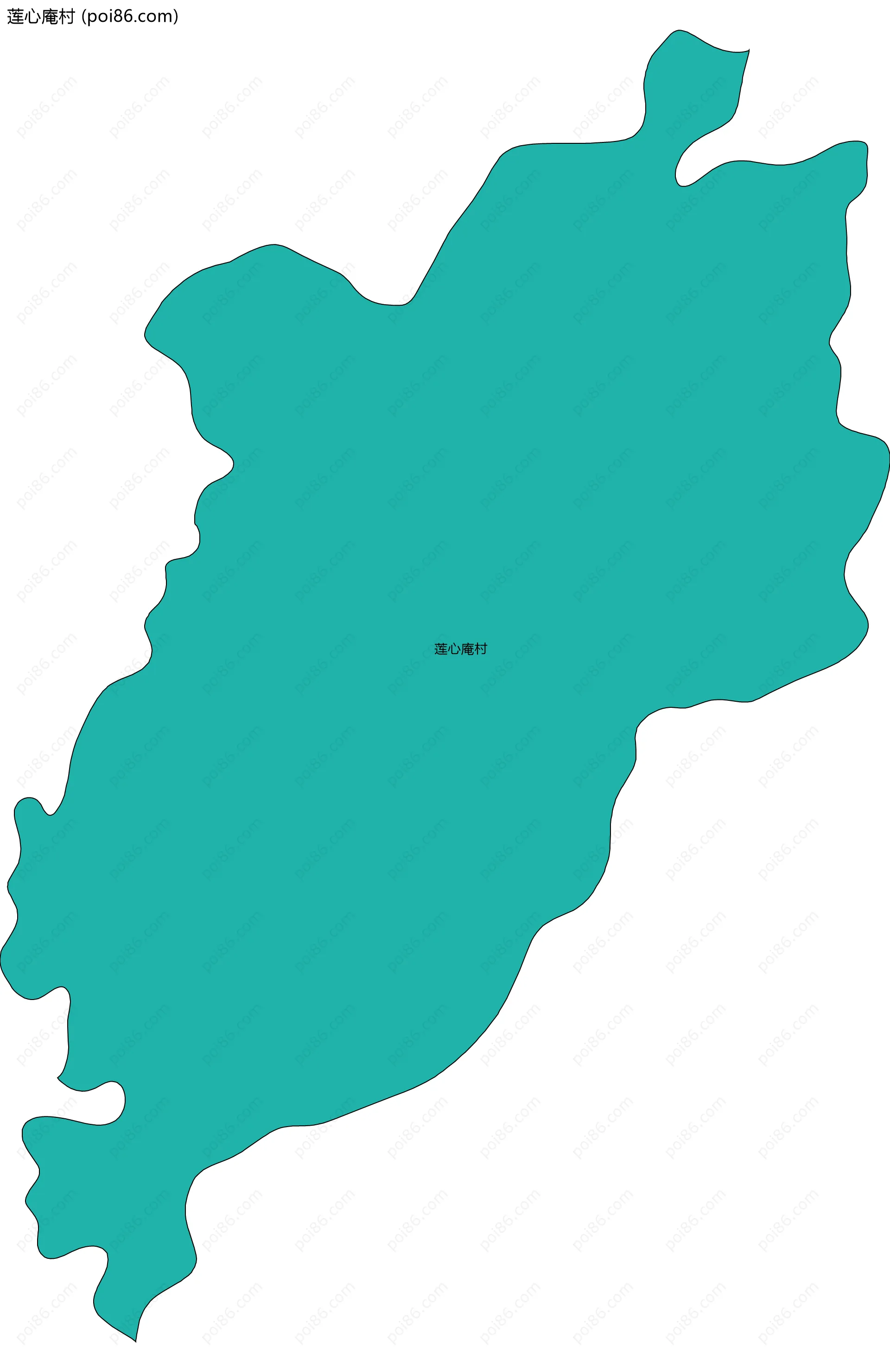 莲心庵村边界地图