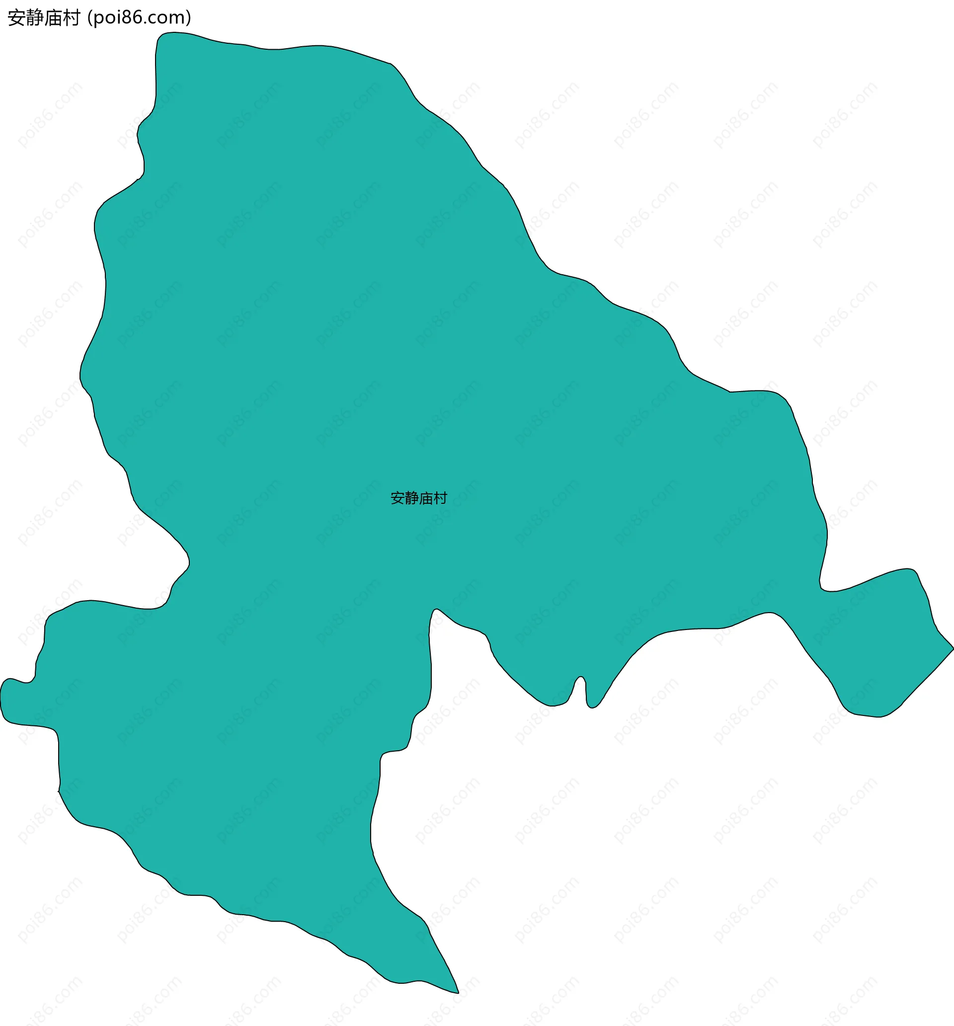 安静庙村边界地图