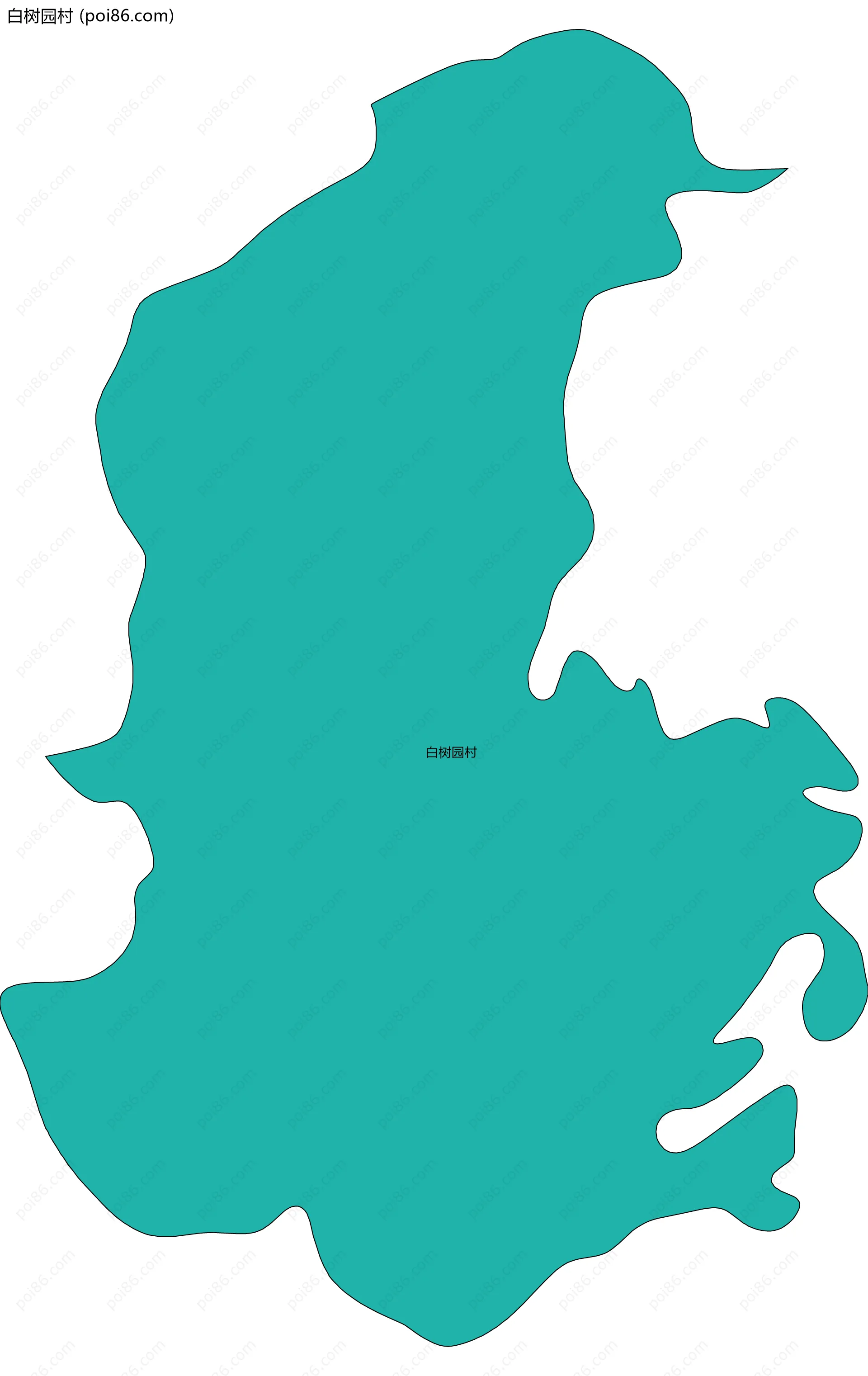 白树园村边界地图