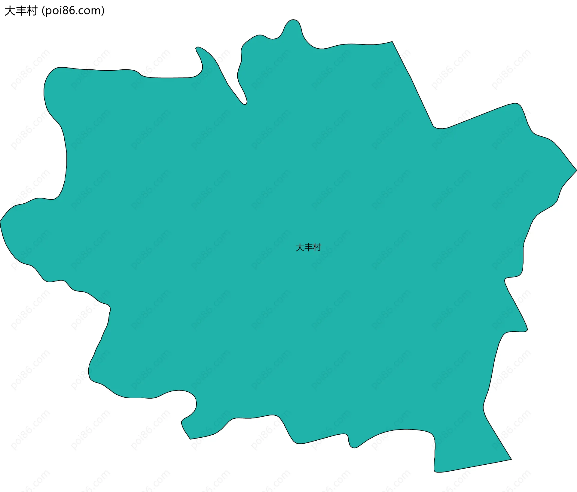 大丰村边界地图