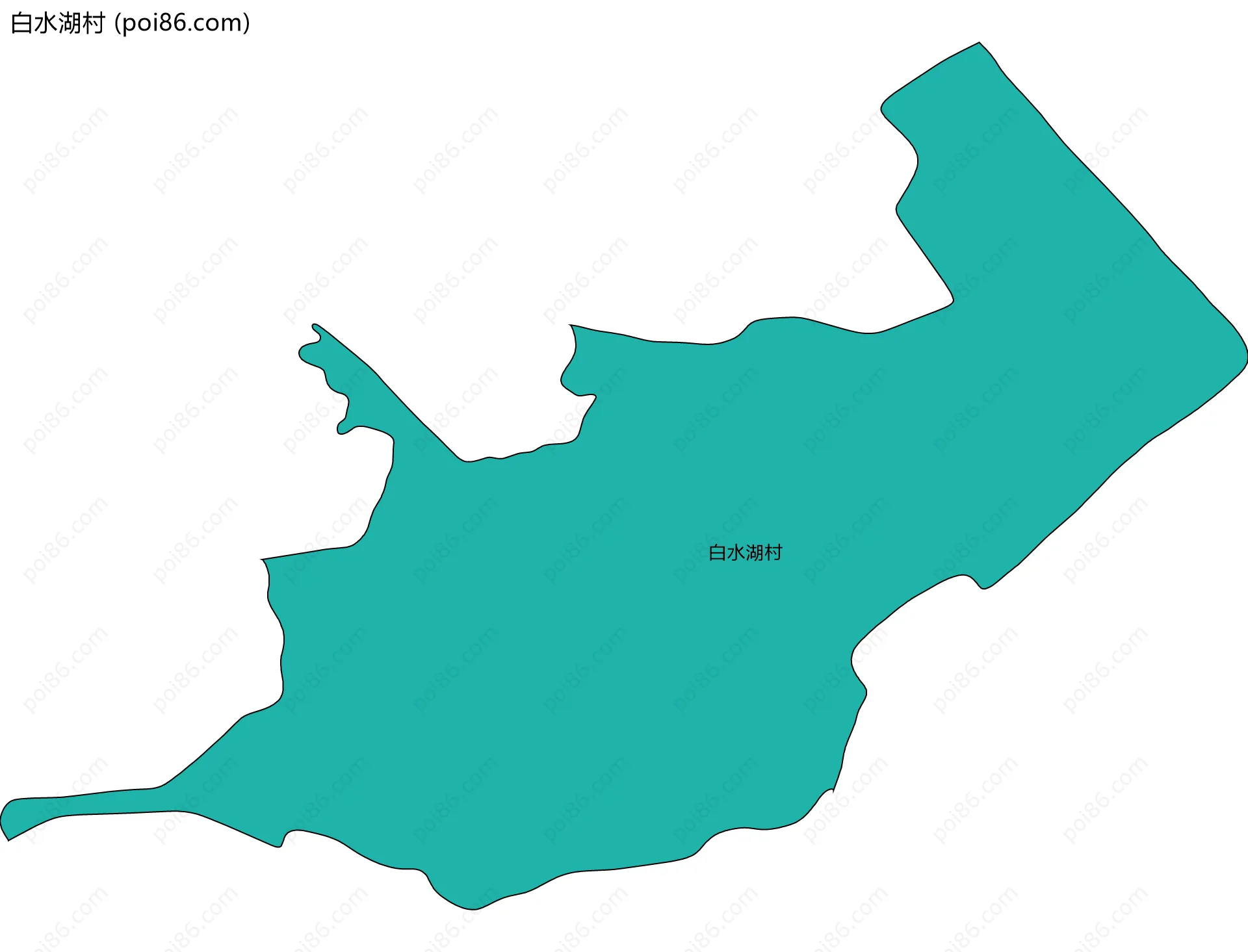 白水湖村边界地图