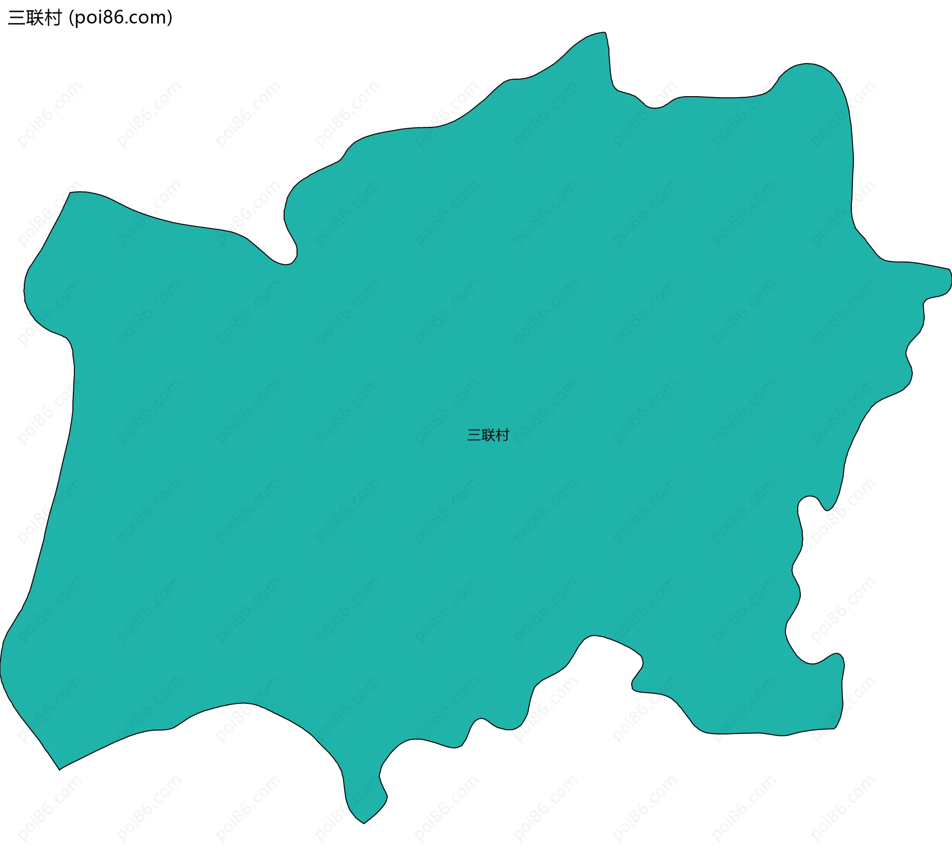 三联村边界地图