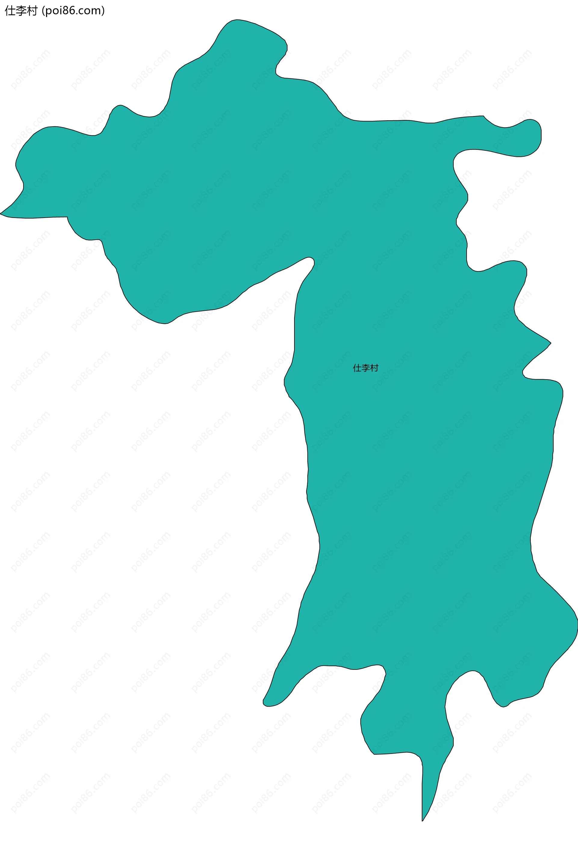 仕李村边界地图