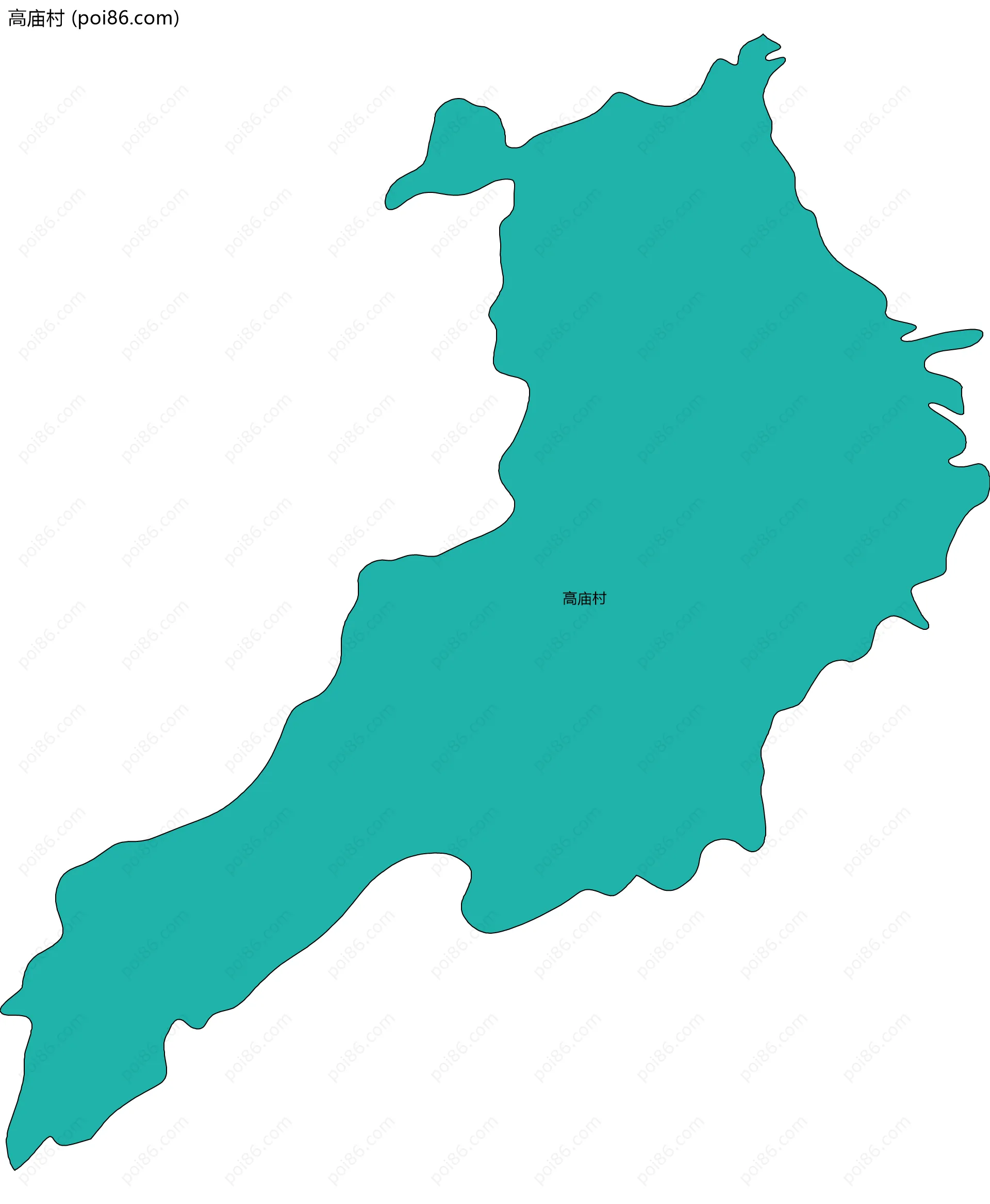 高庙村边界地图