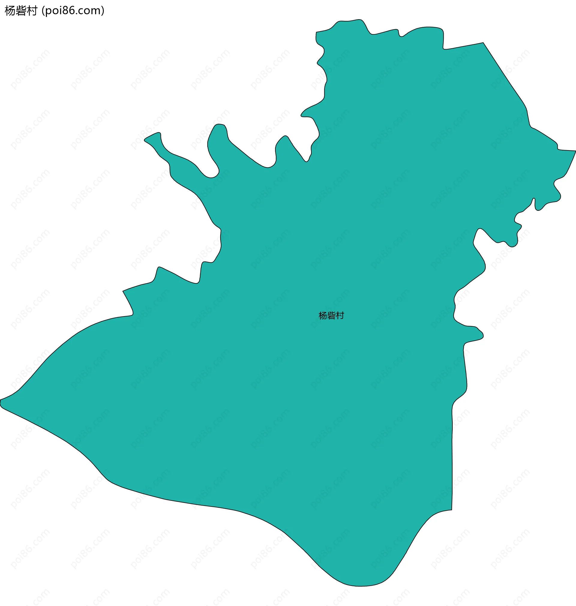 杨砦村边界地图