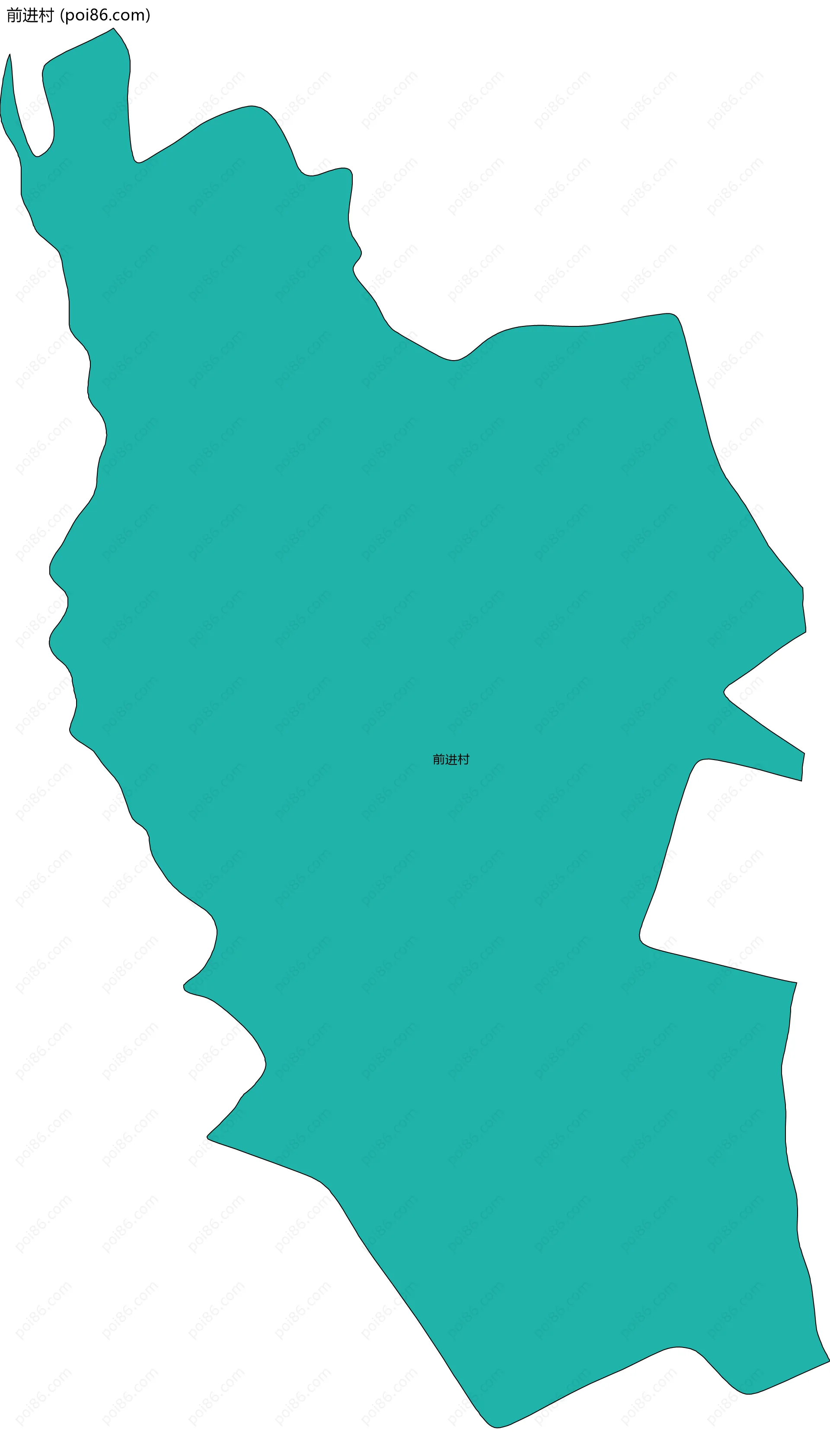 前进村边界地图
