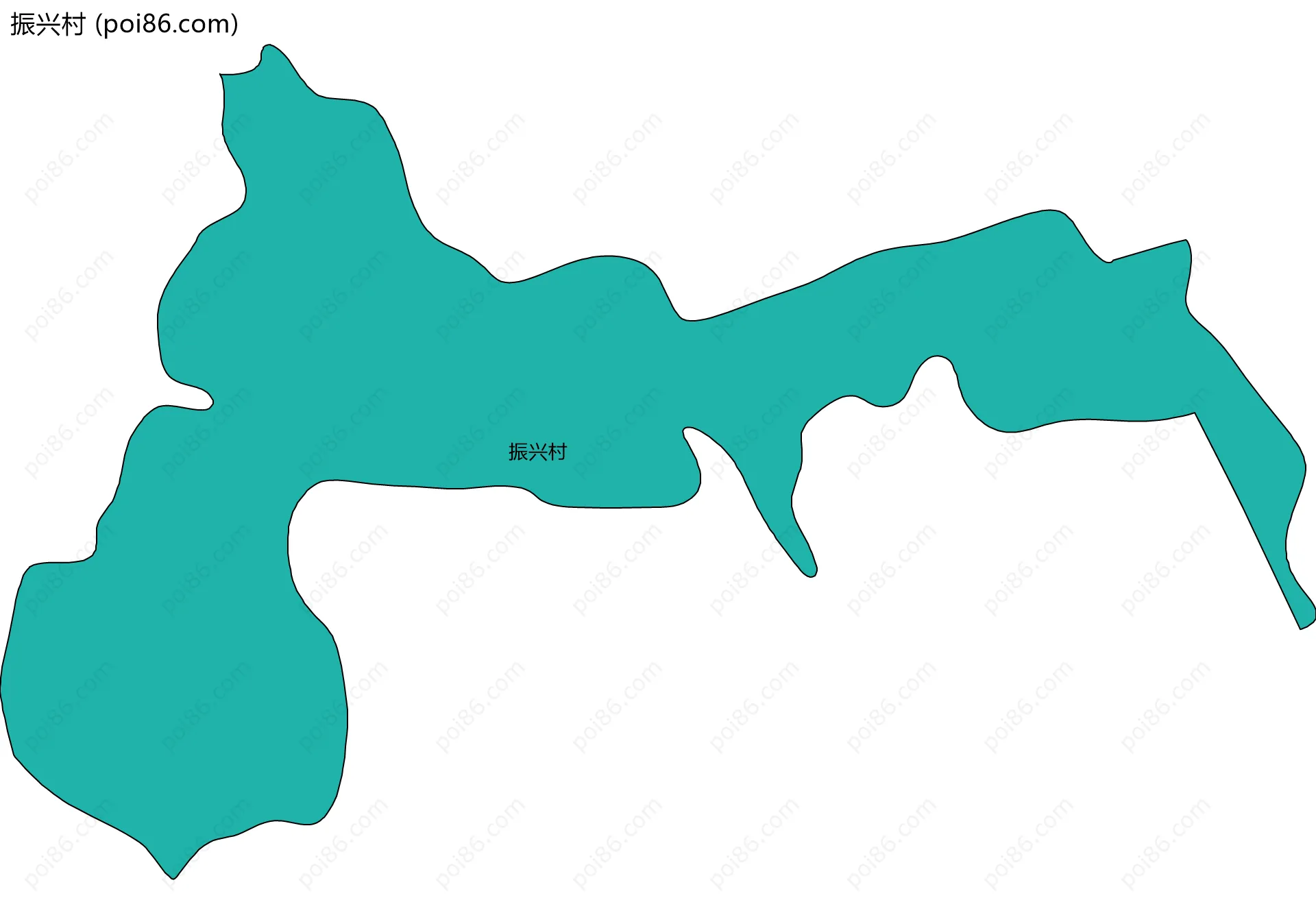 振兴村边界地图