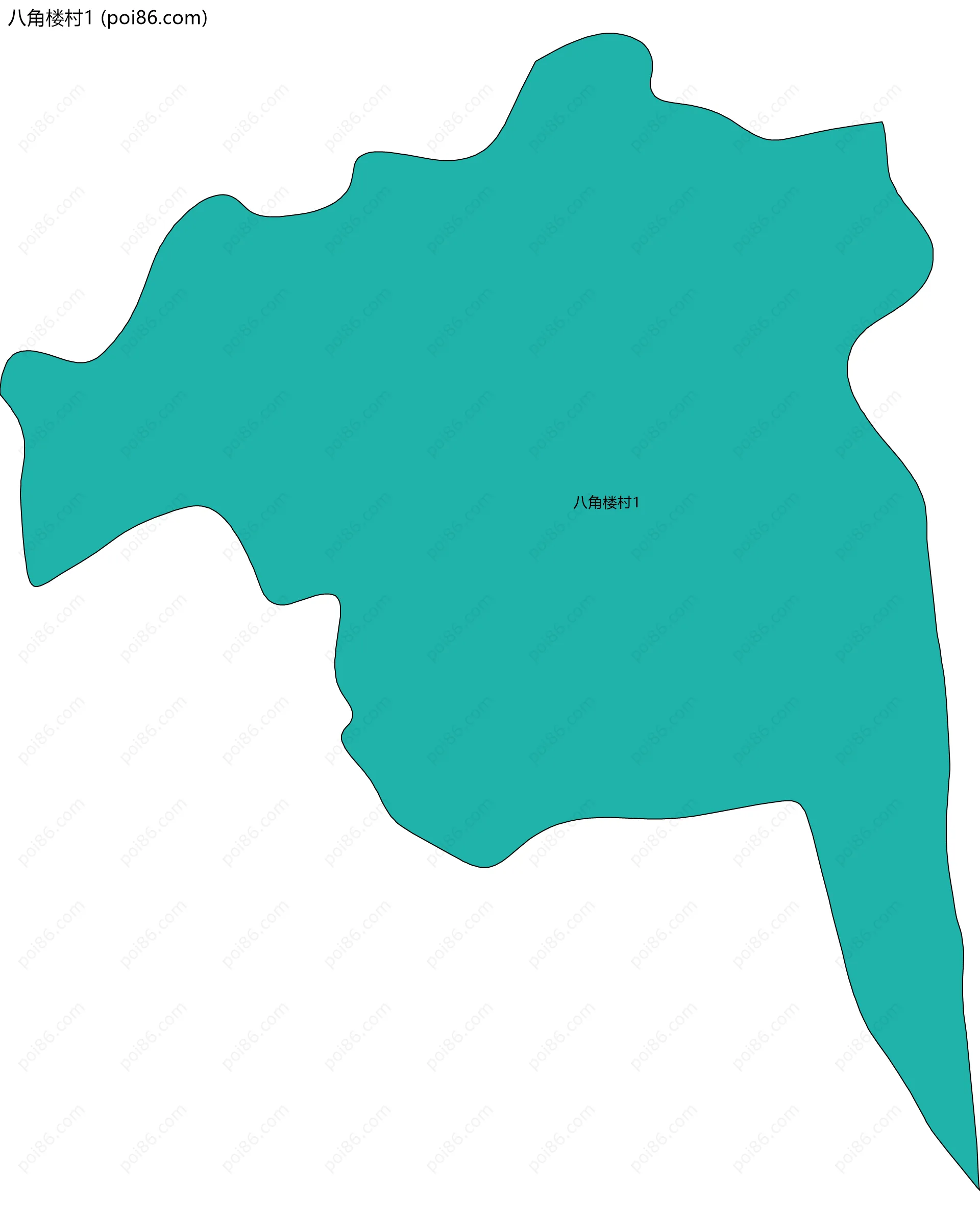八角楼村1边界地图