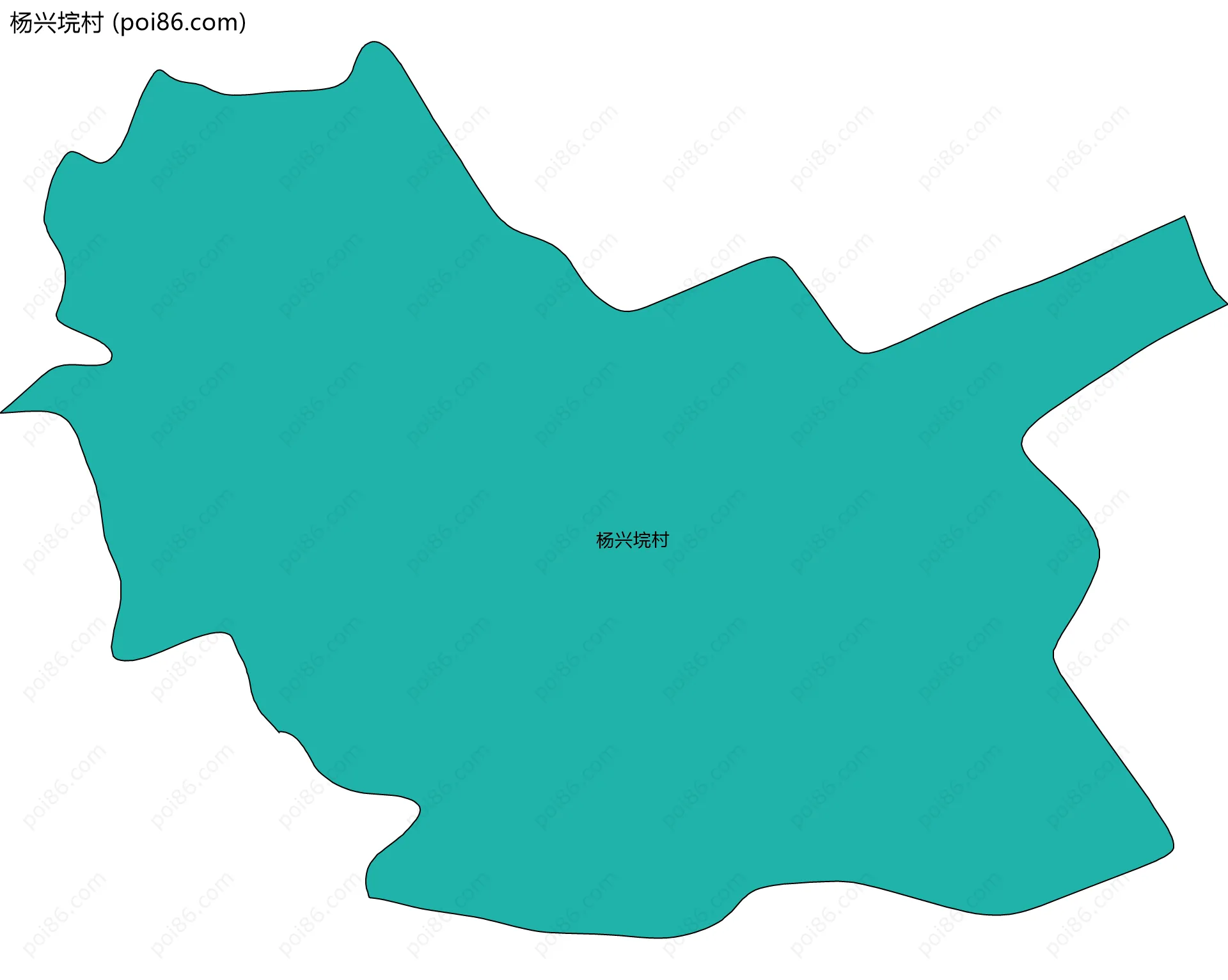 杨兴垸村边界地图