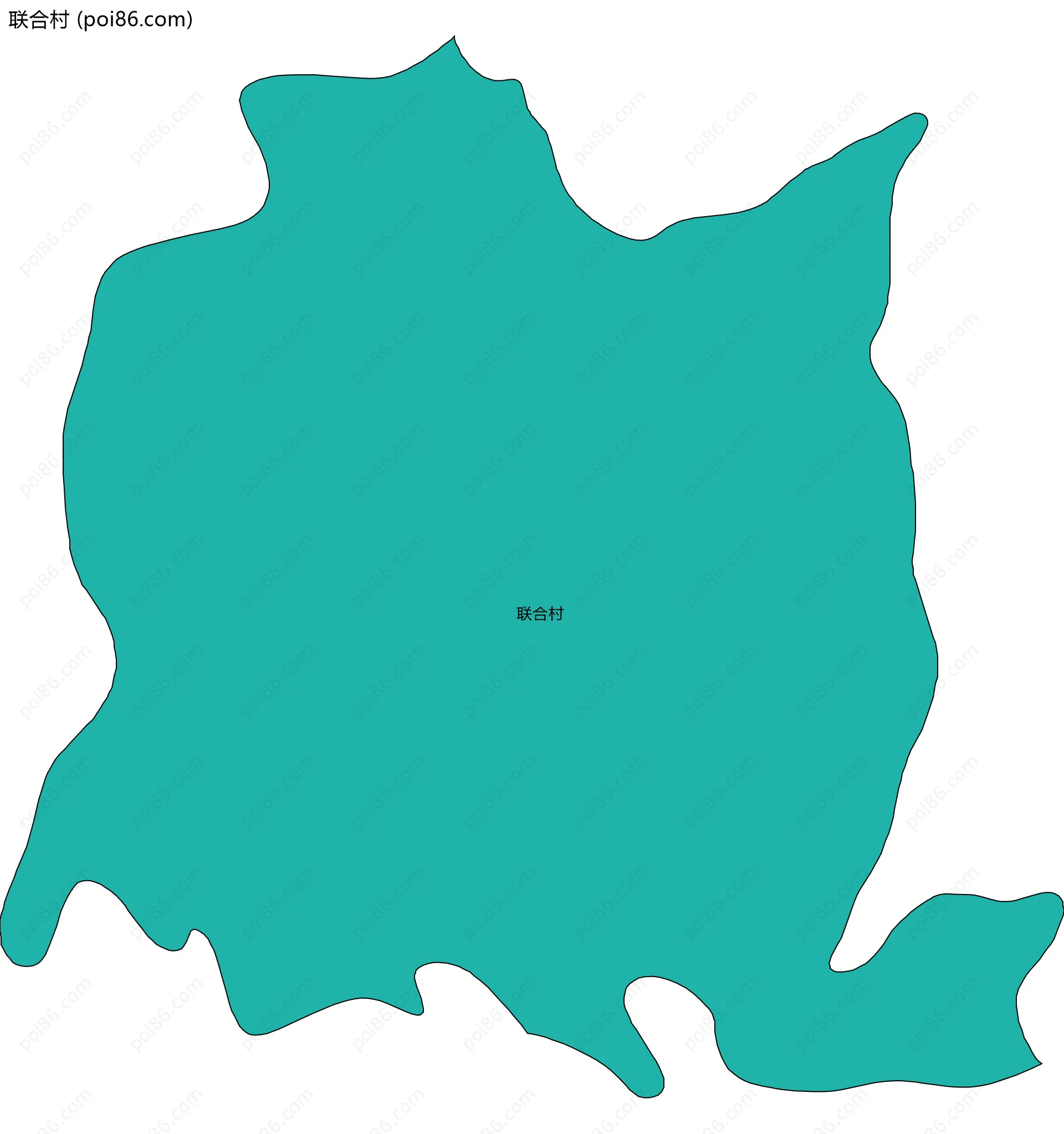 联合村边界地图