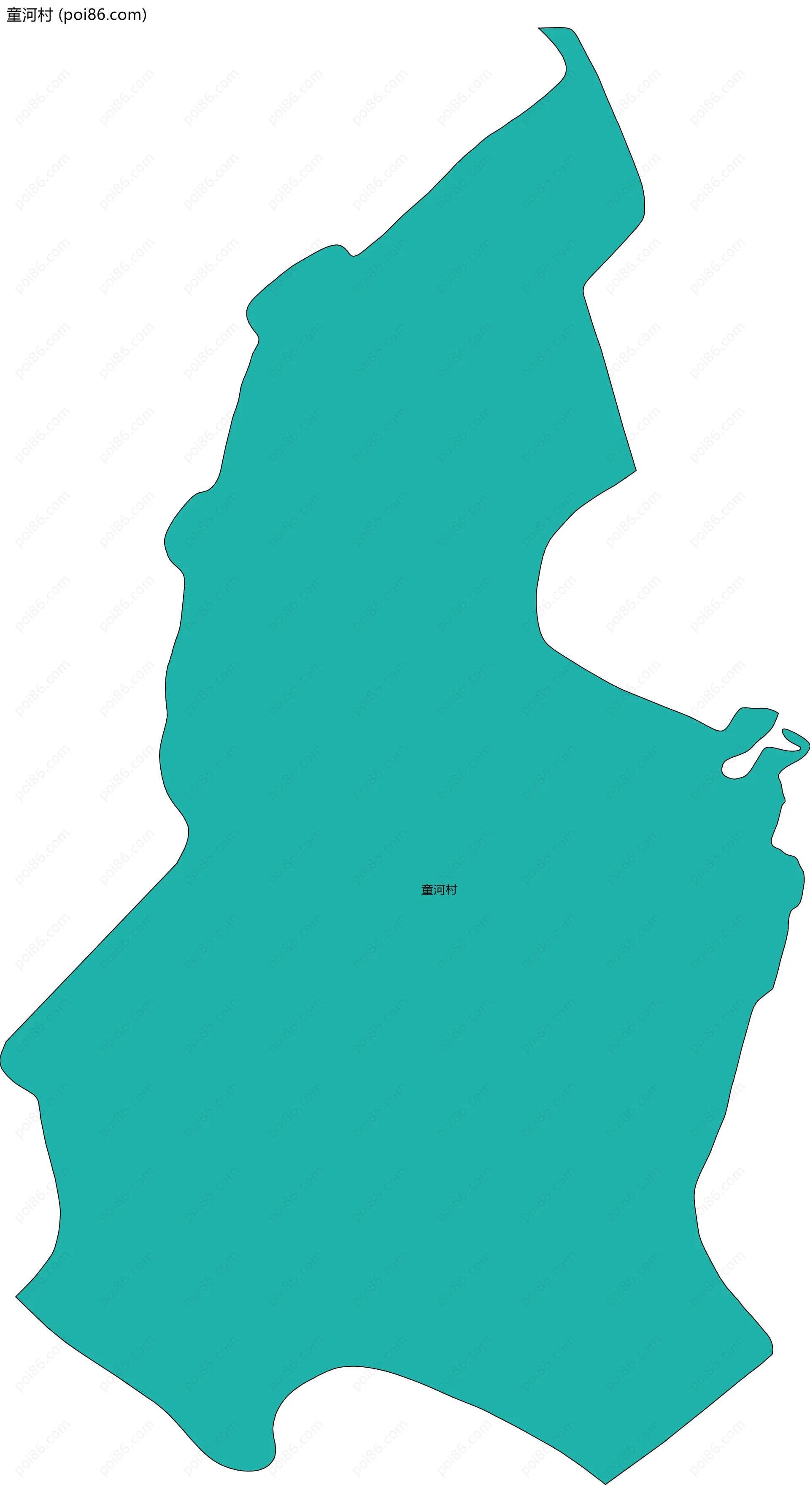 童河村边界地图