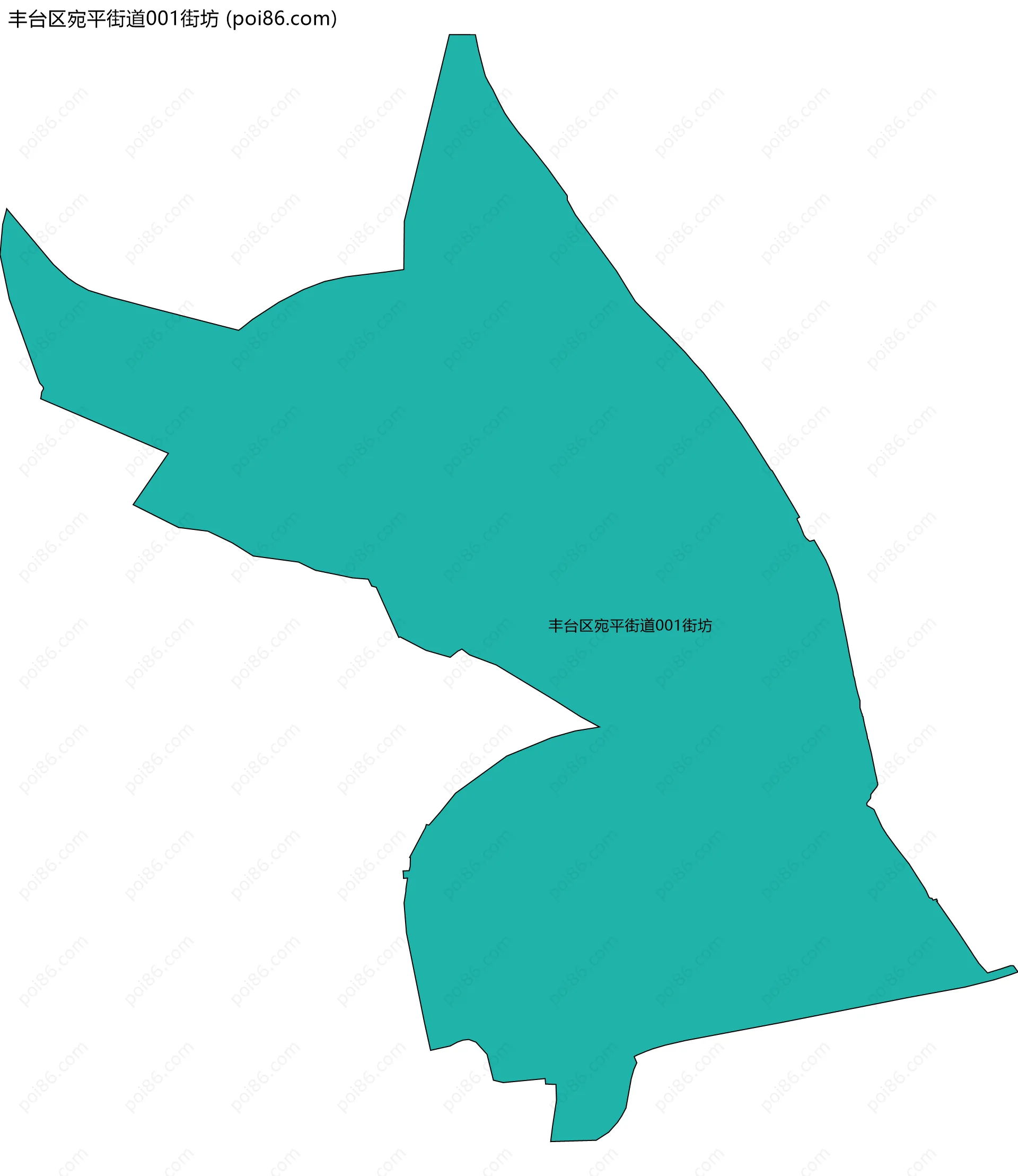 丰台区宛平街道001街坊边界地图