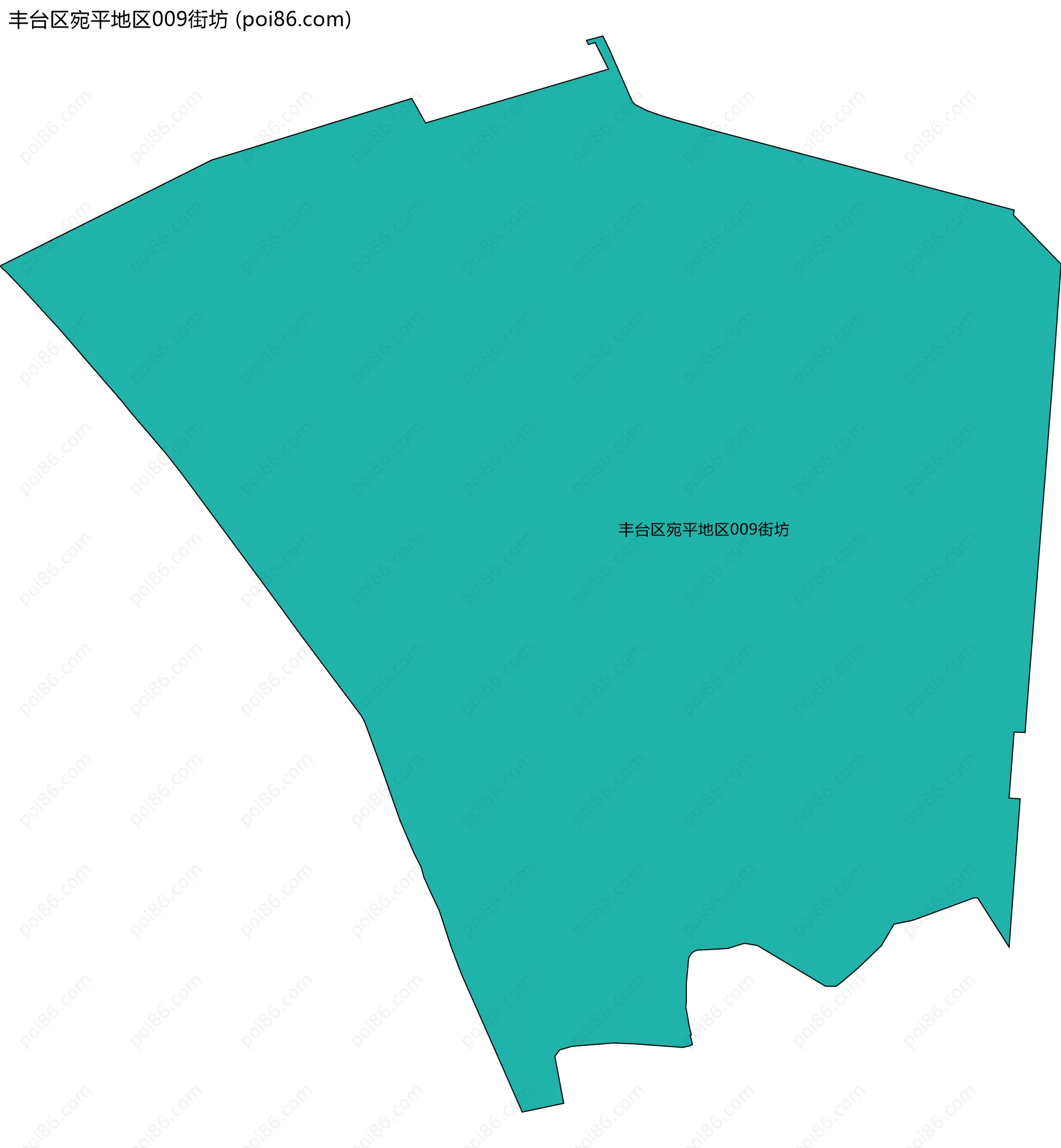 丰台区宛平地区009街坊边界地图