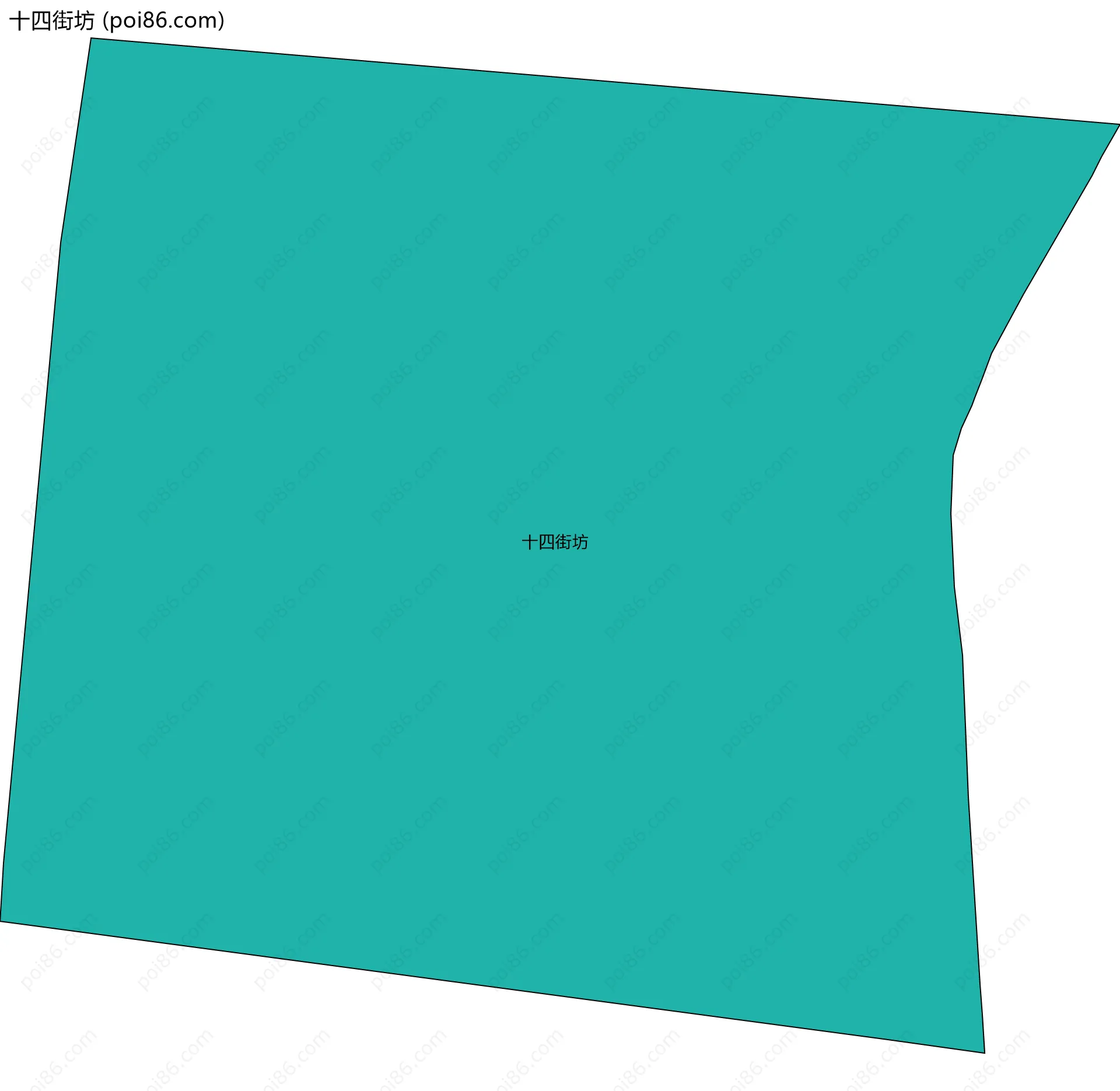 十四街坊边界地图