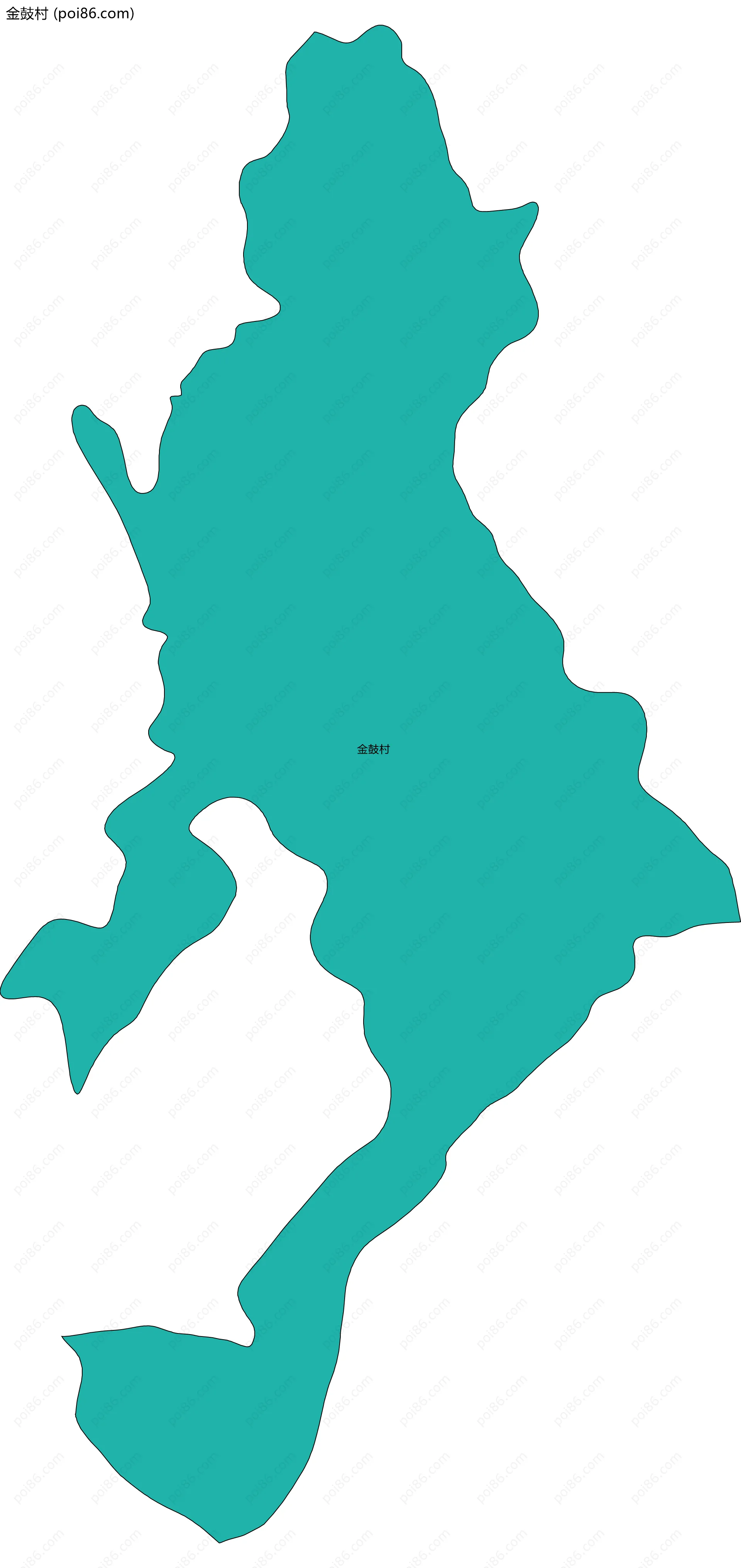 金鼓村边界地图