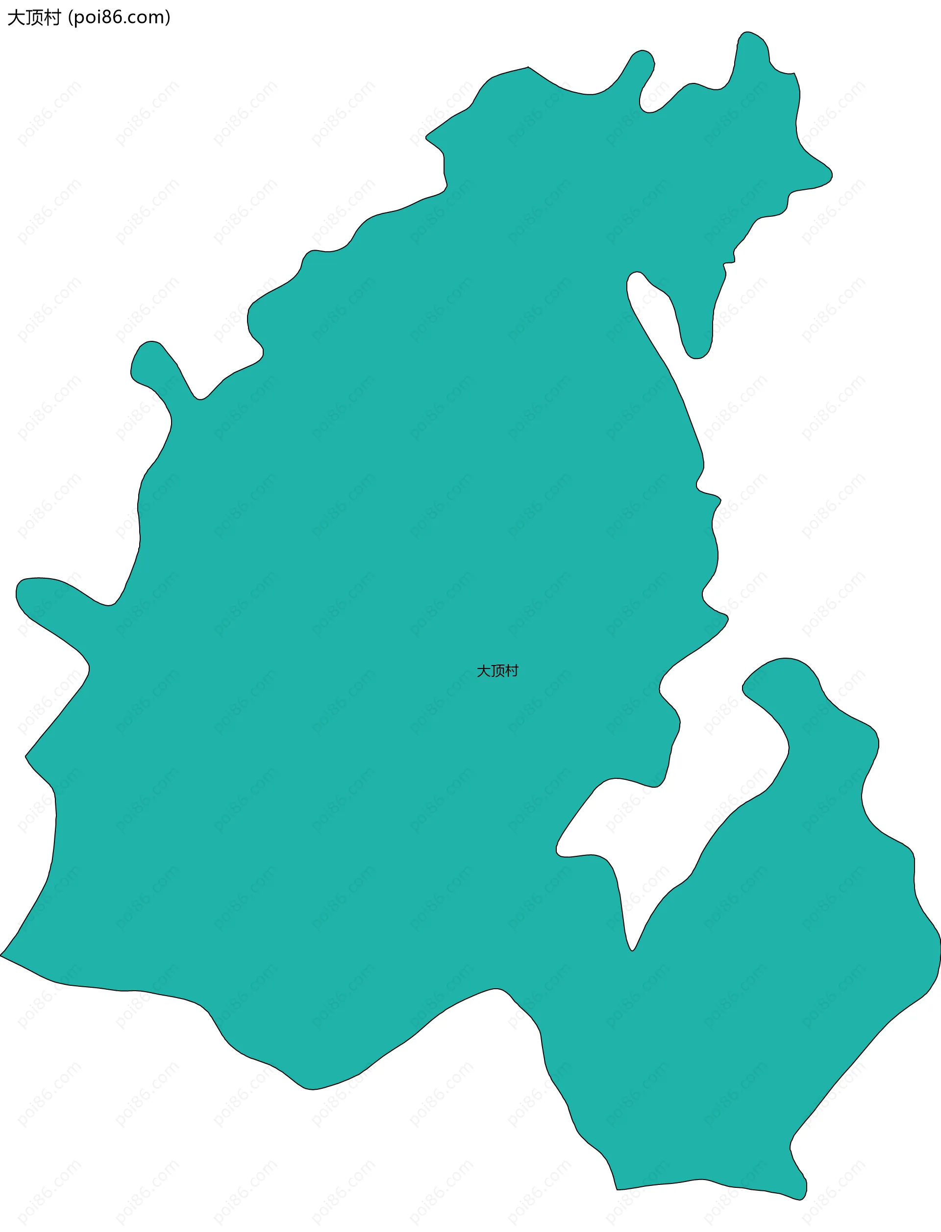 大顶村边界地图