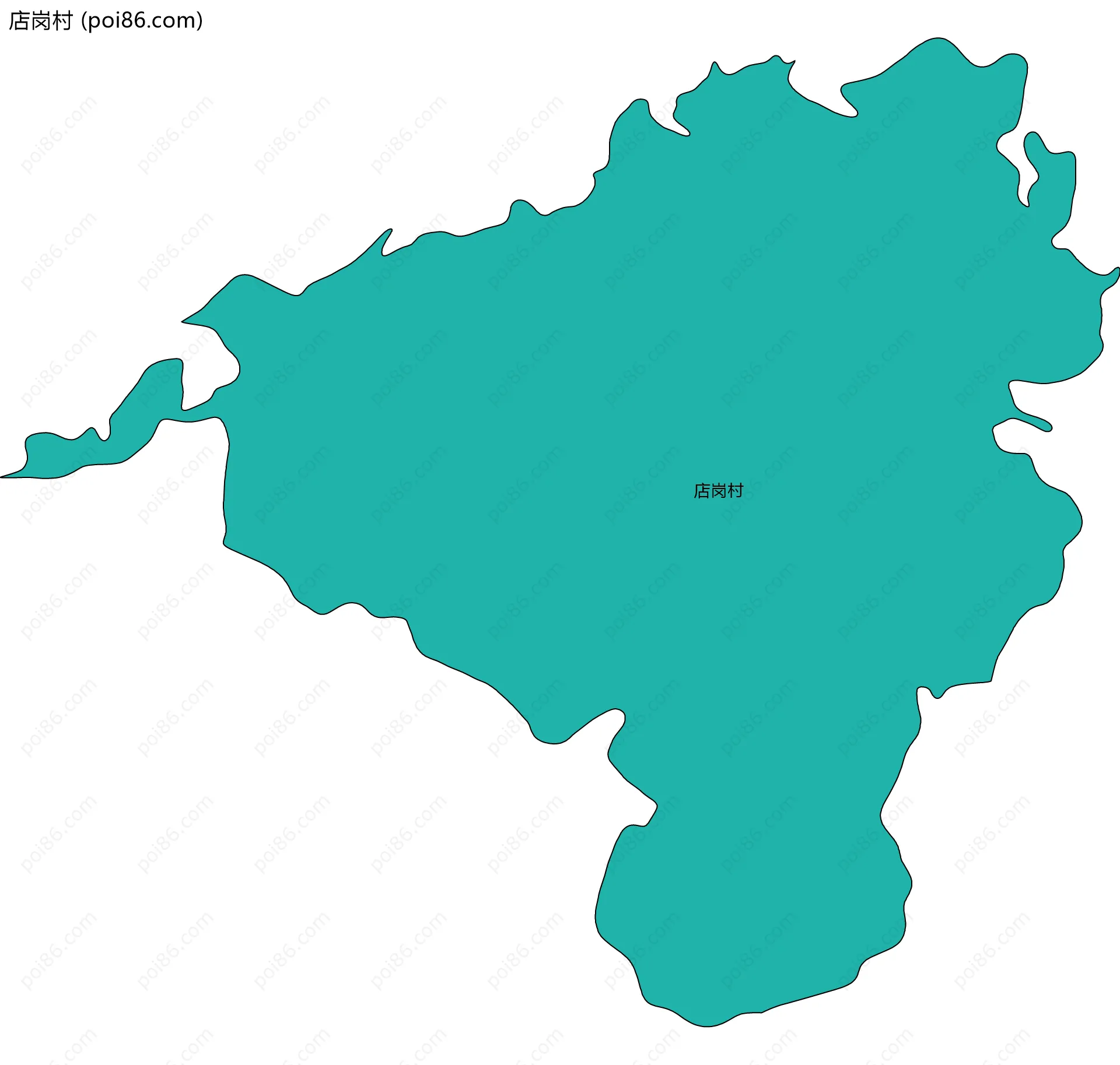 店岗村边界地图