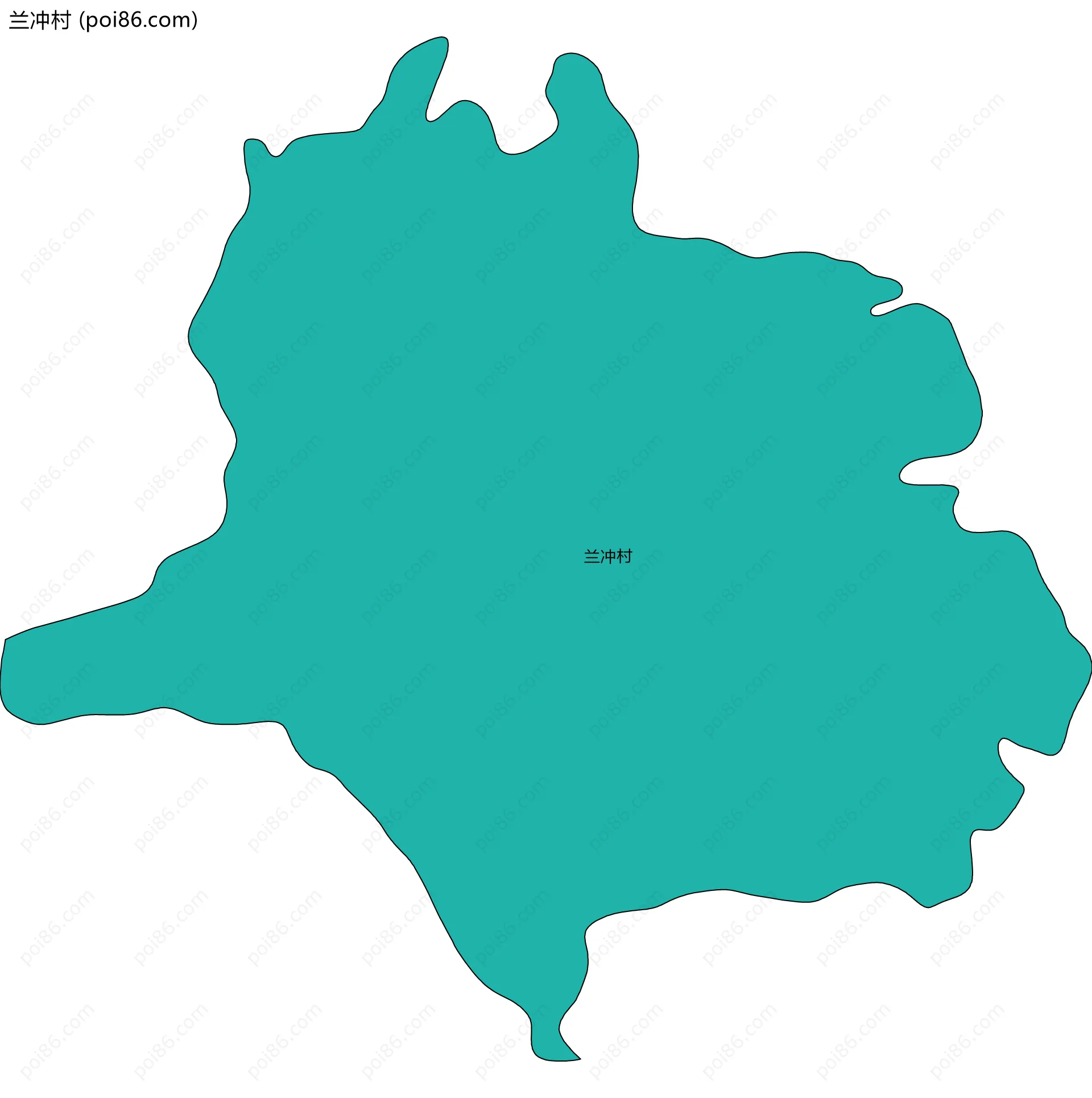 兰冲村边界地图