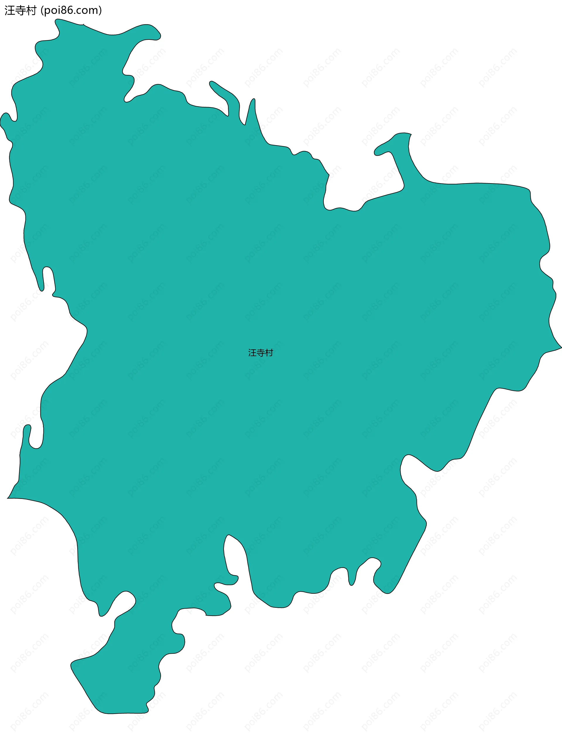 汪寺村边界地图