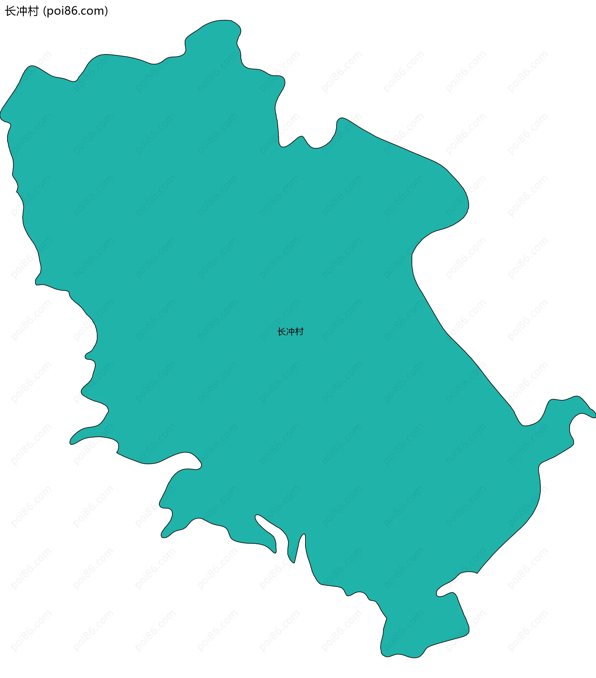 长冲村边界地图