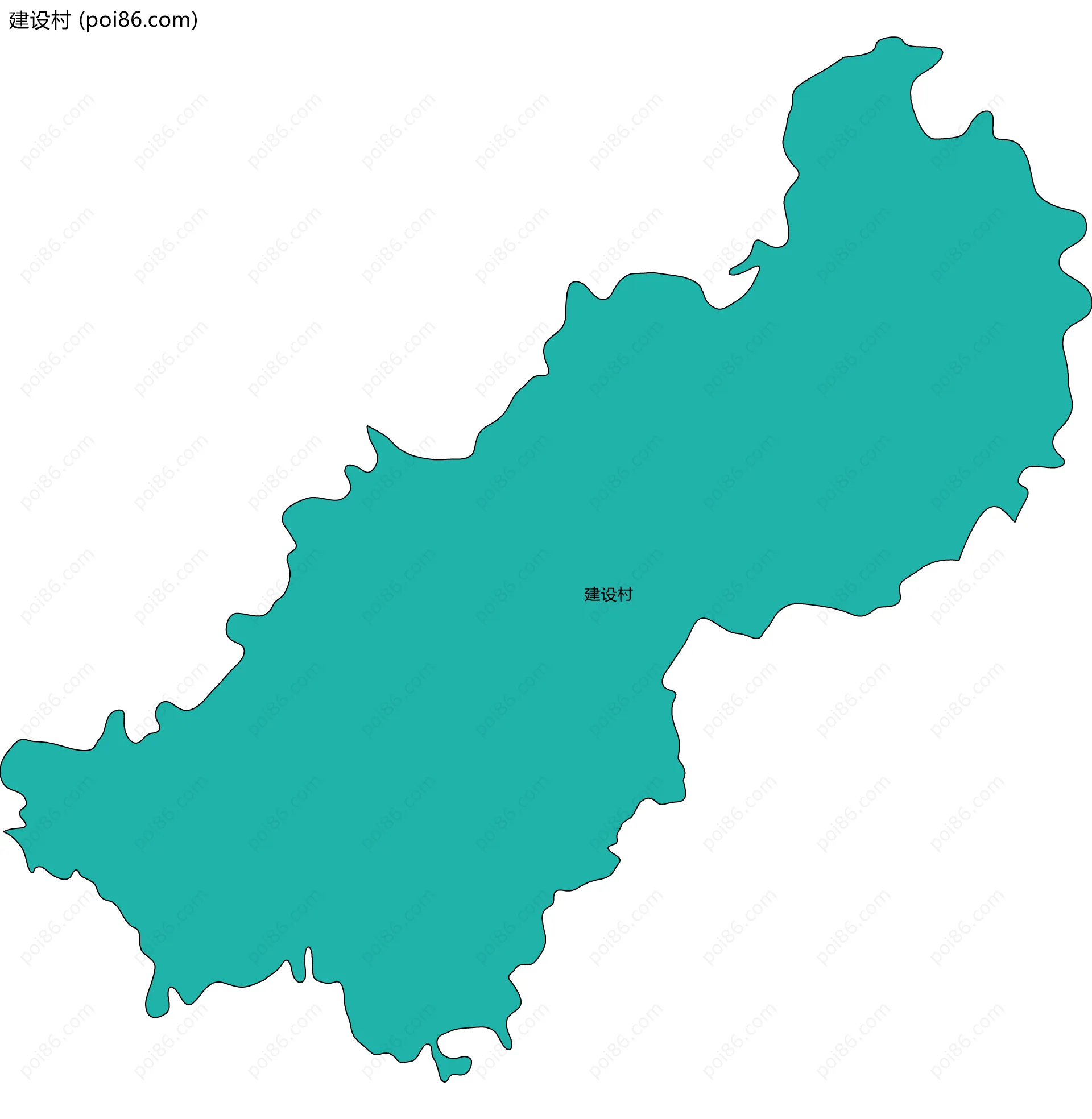 建设村边界地图