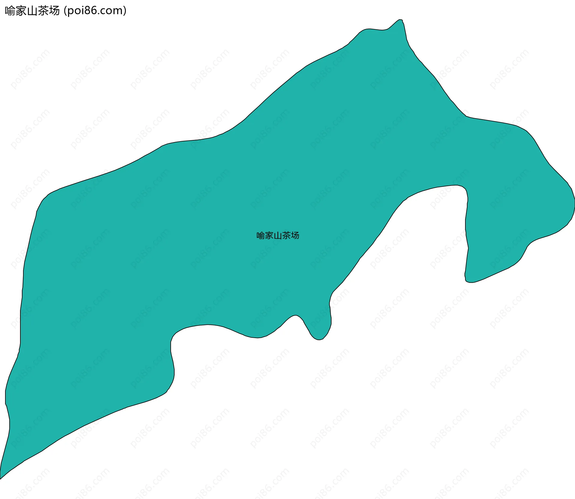 喻家山茶场边界地图
