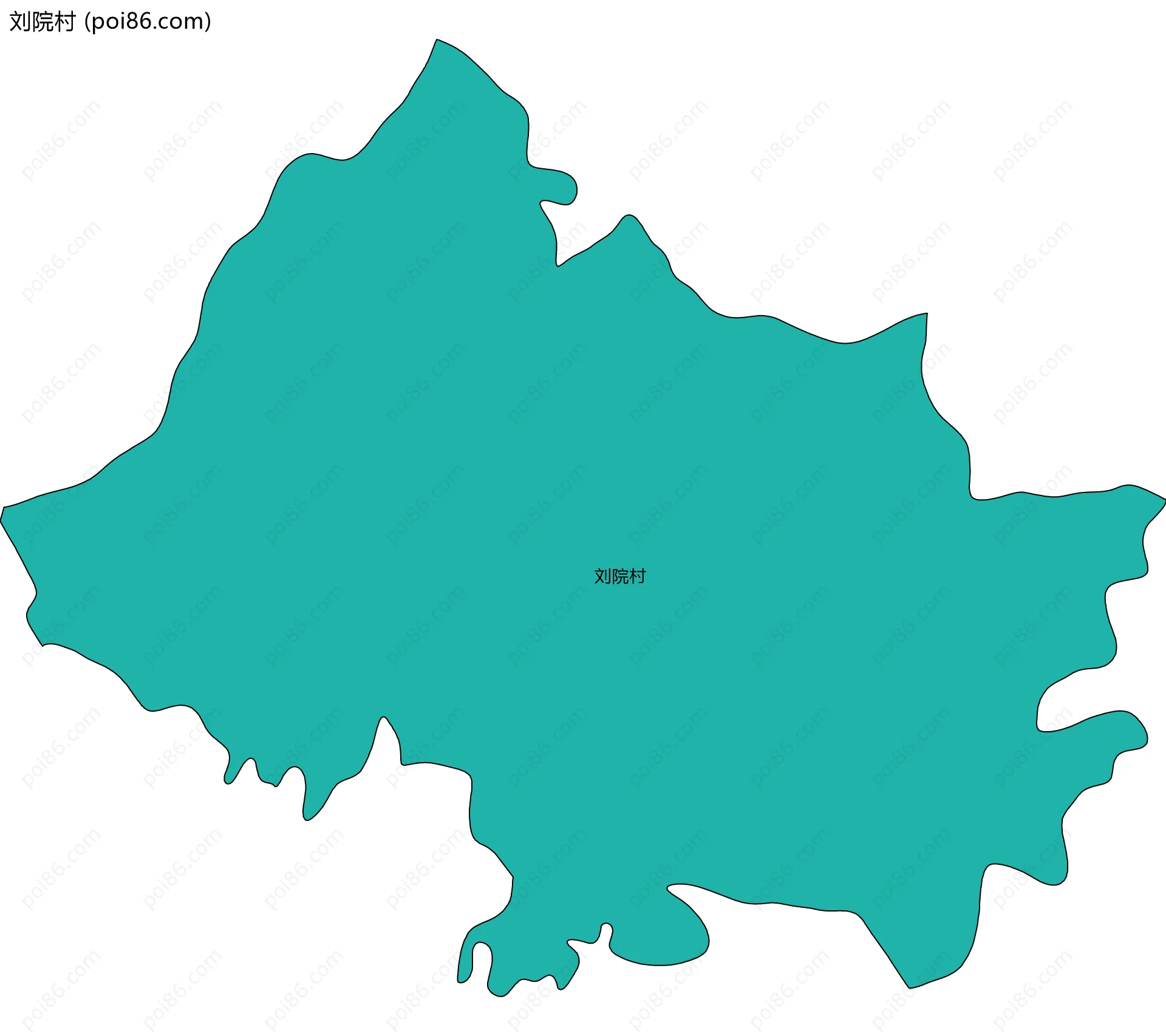 刘院村边界地图