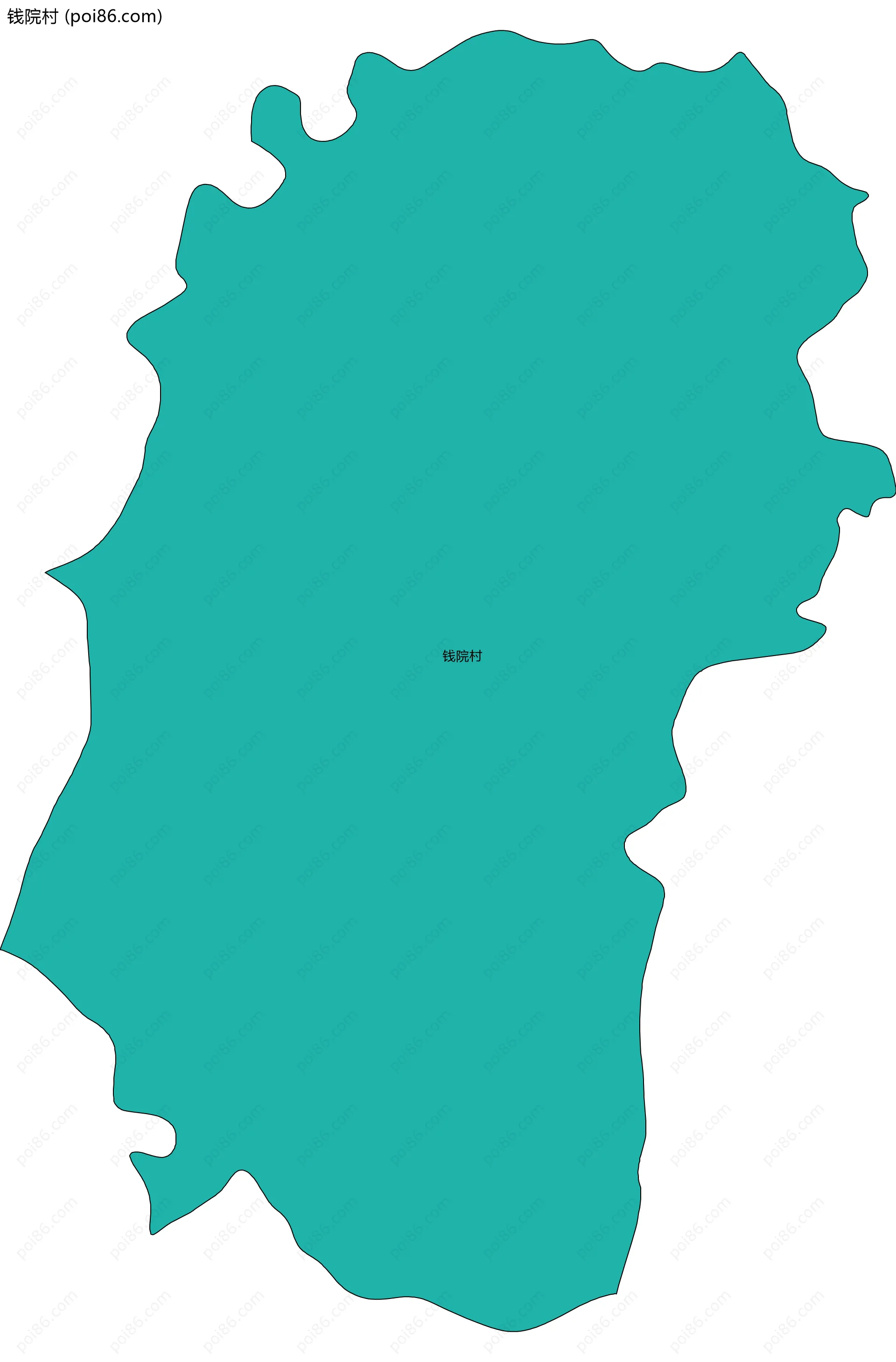 钱院村边界地图