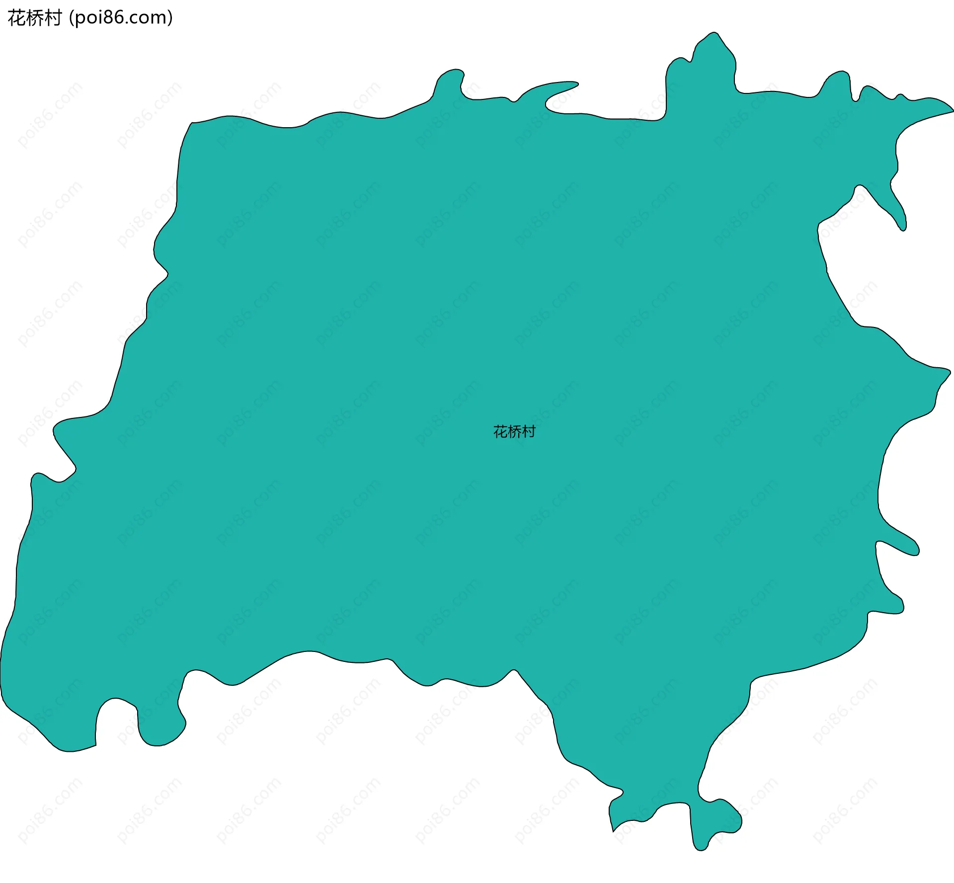 花桥村边界地图