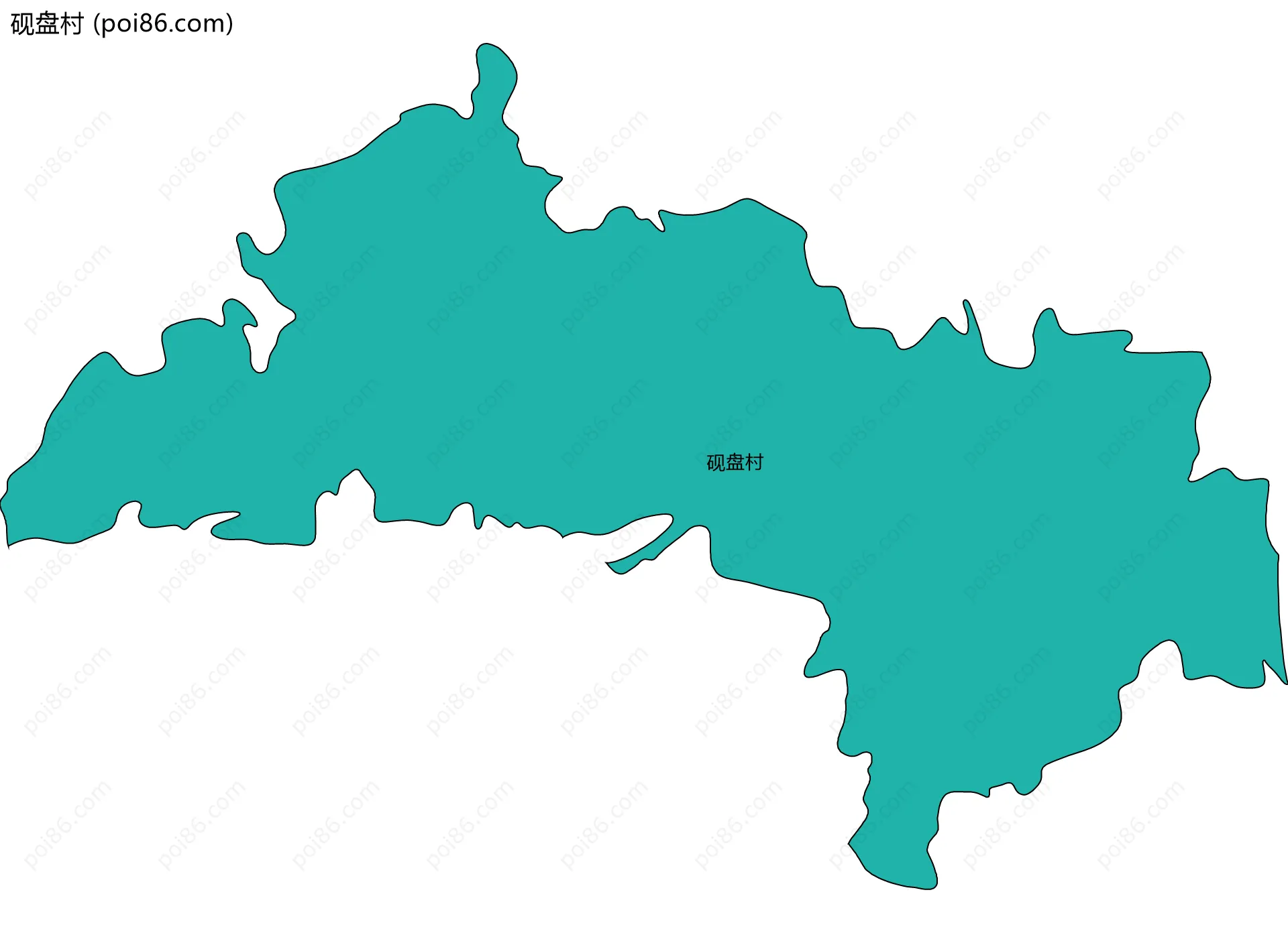 砚盘村边界地图