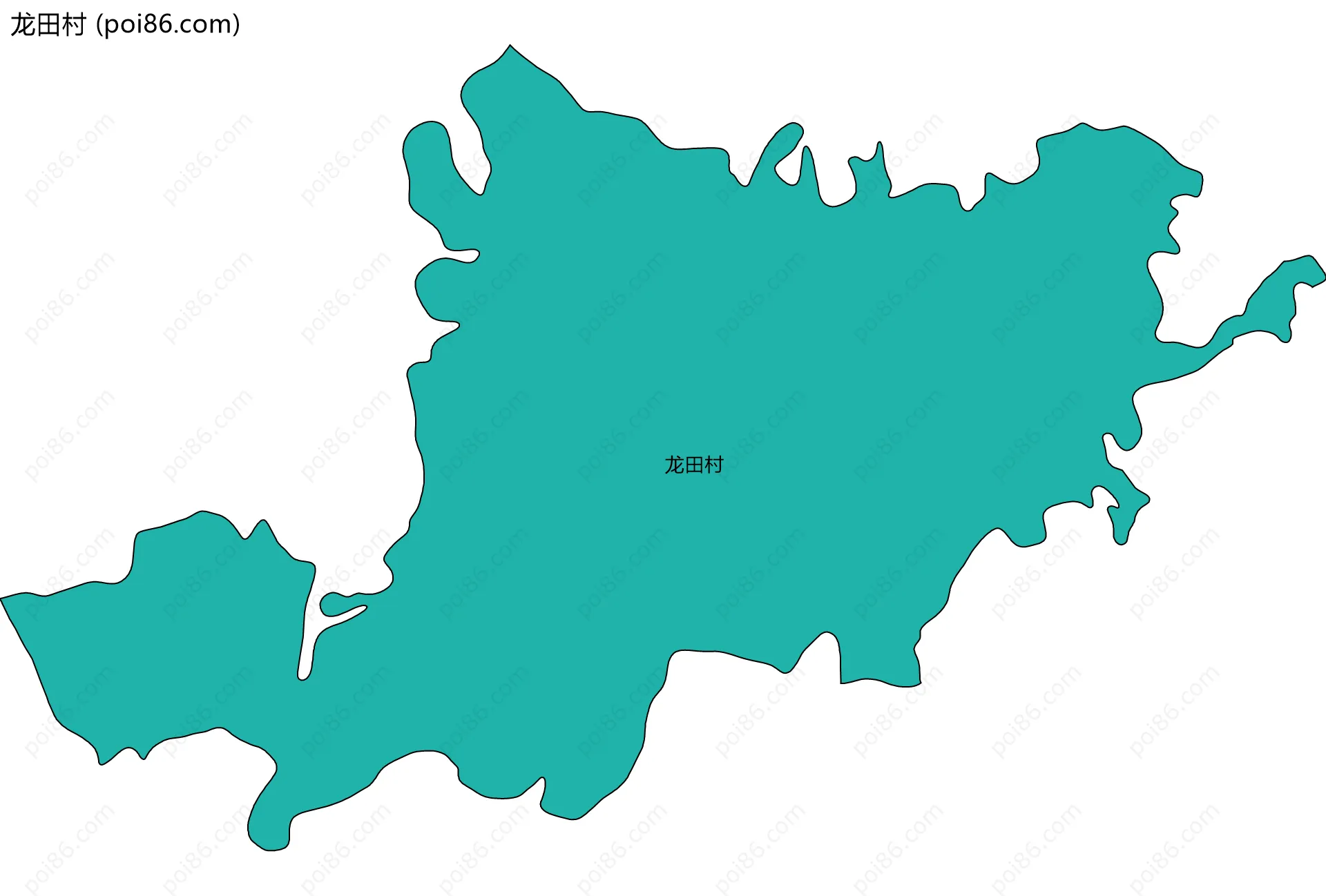 龙田村边界地图