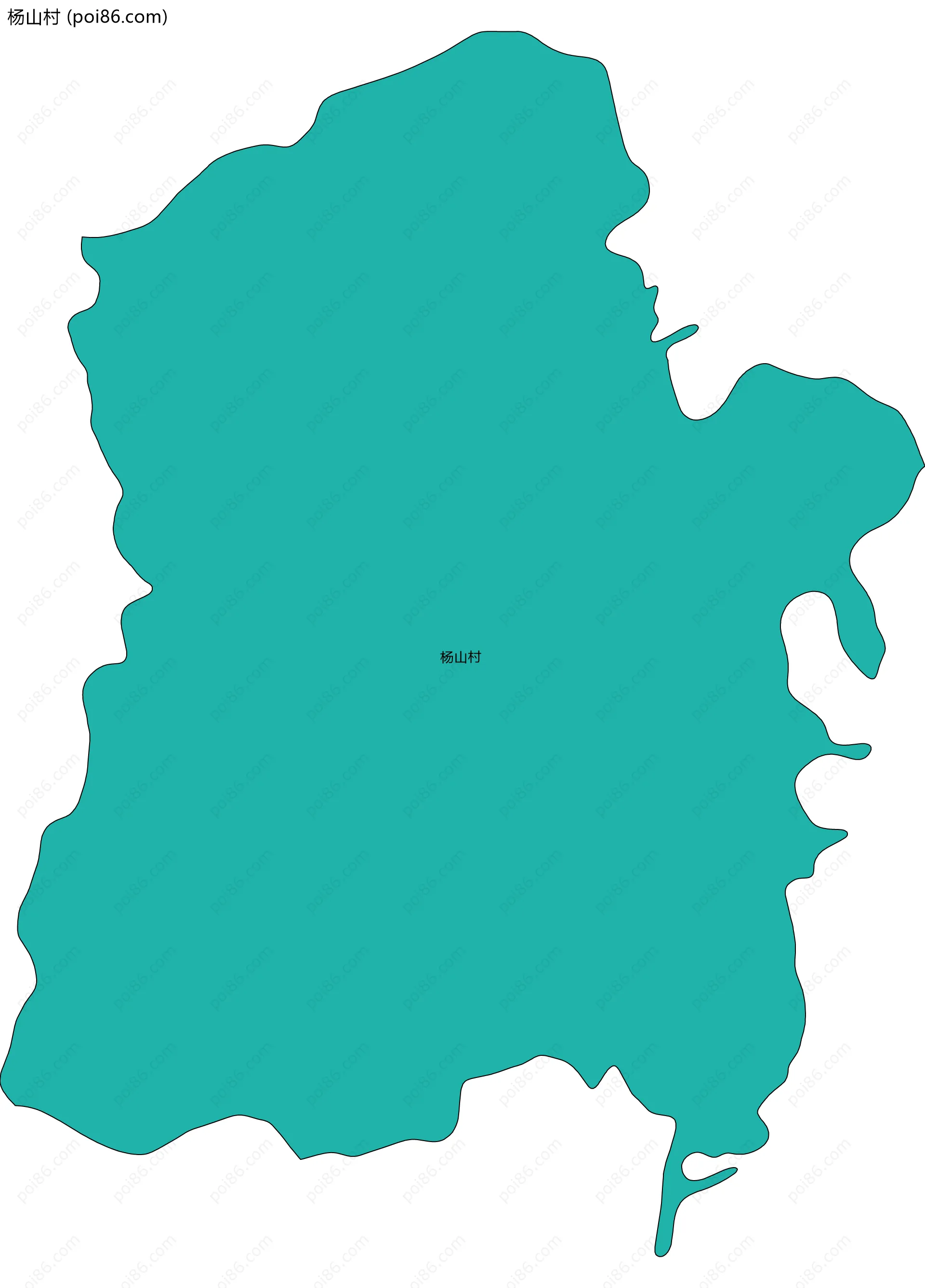 杨山村边界地图