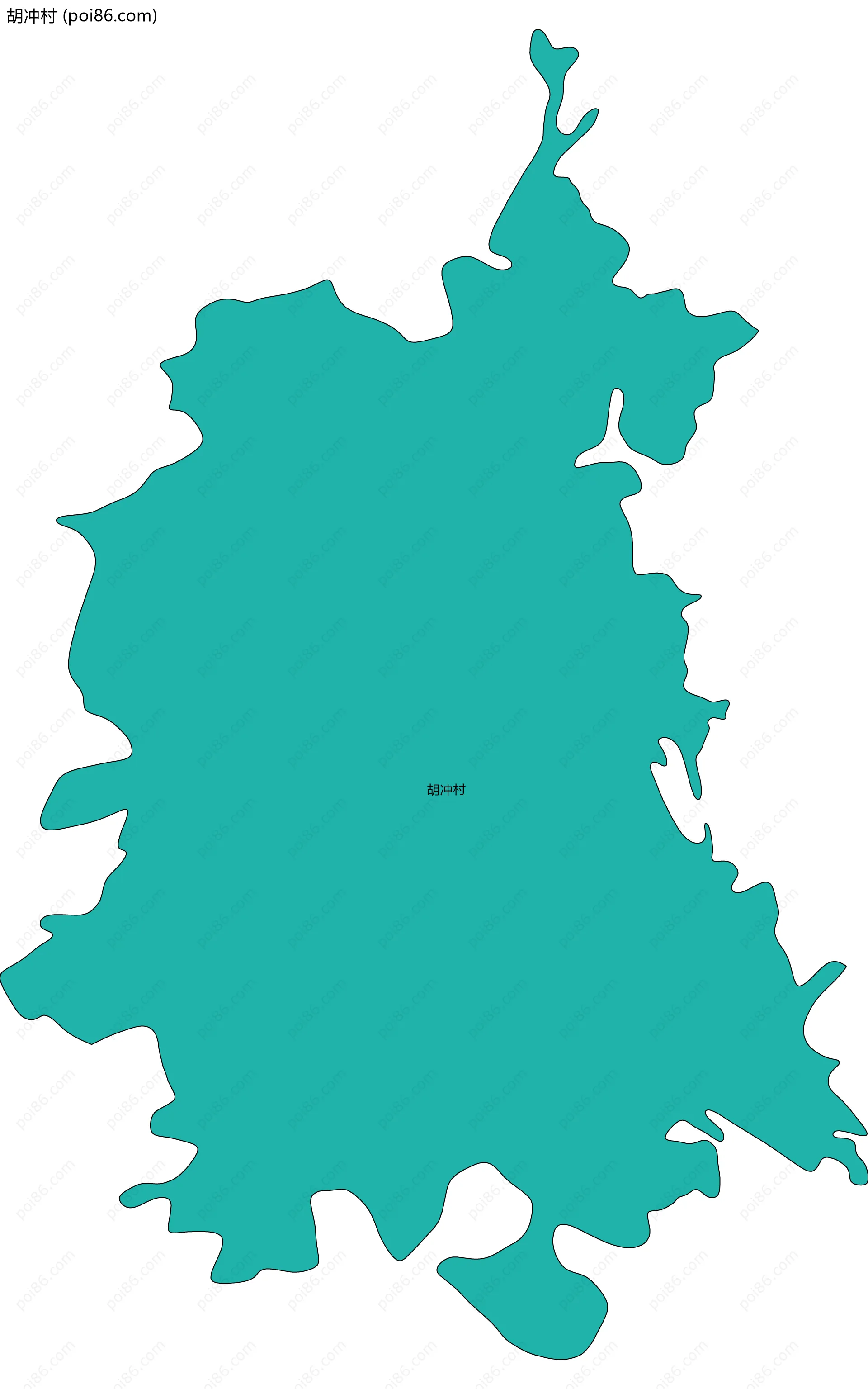 胡冲村边界地图