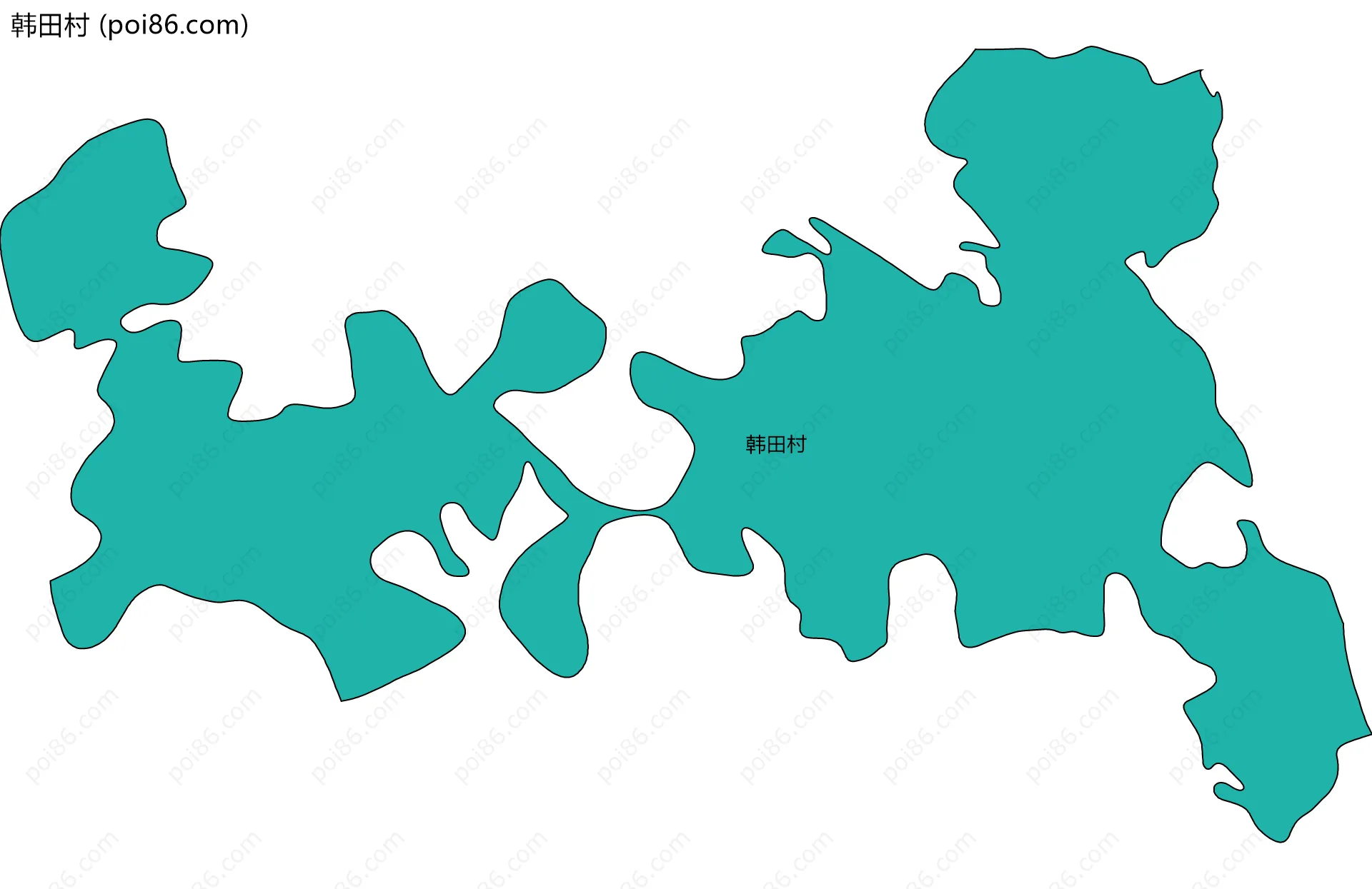 韩田村边界地图