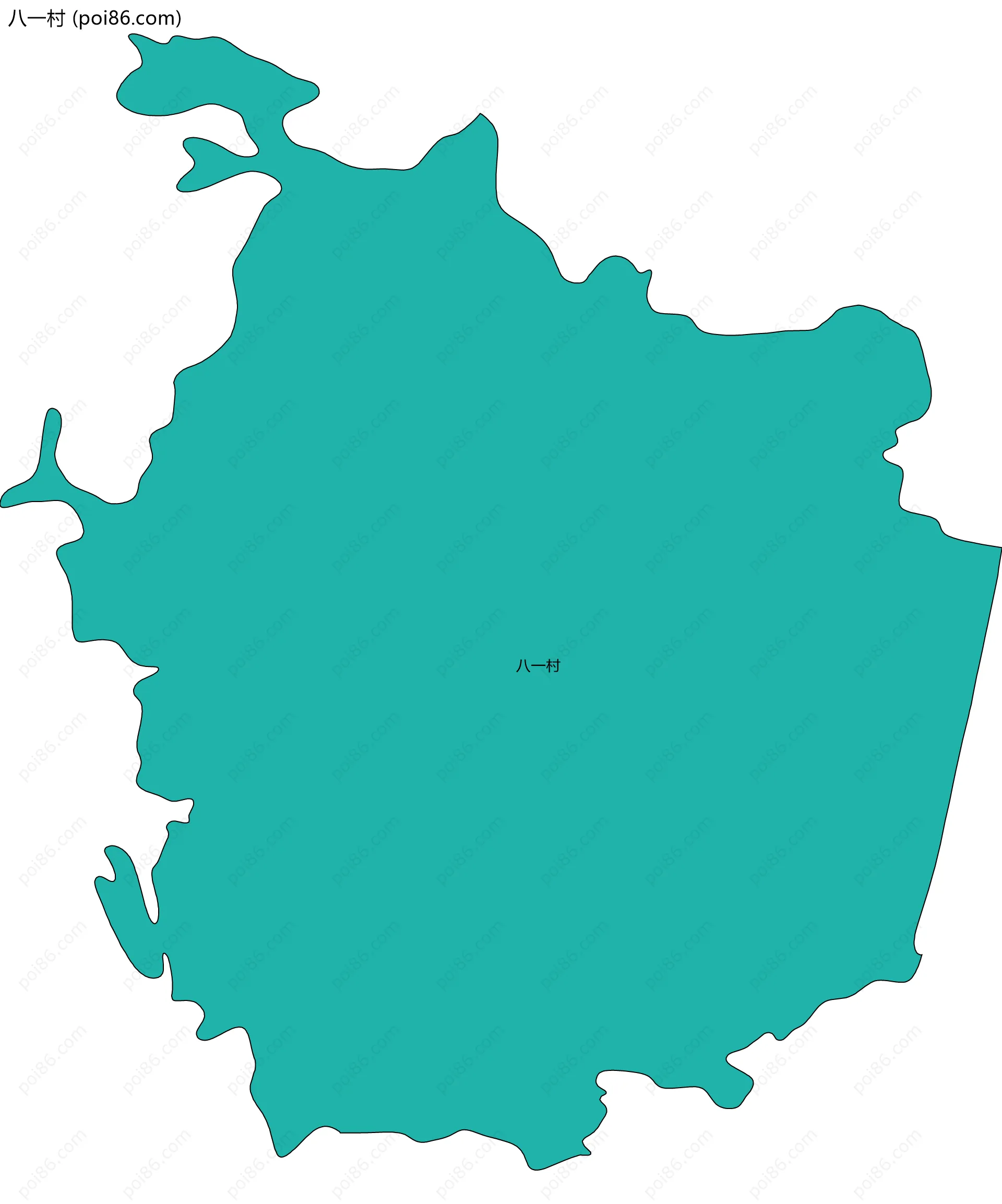 八一村边界地图