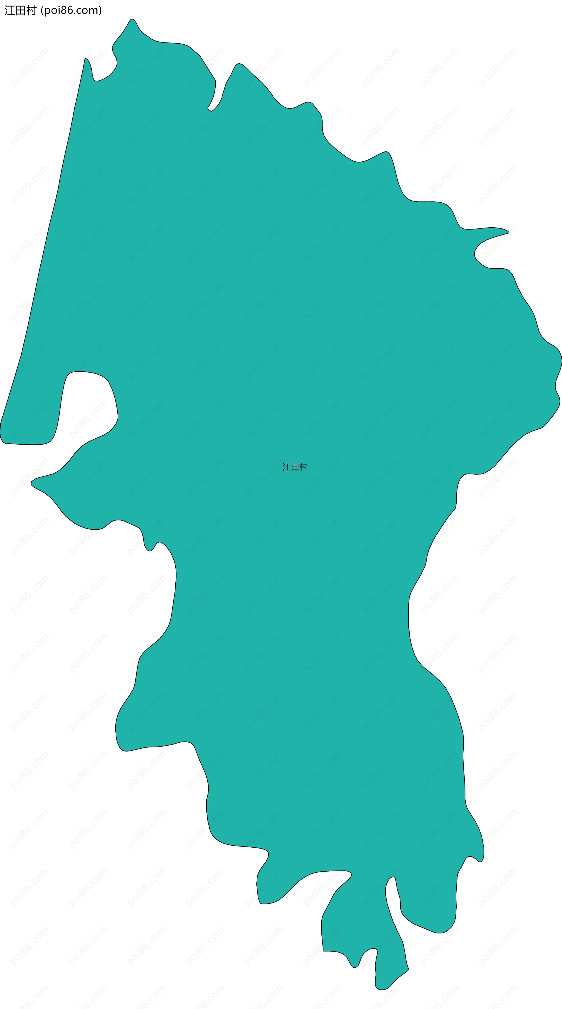 江田村边界地图