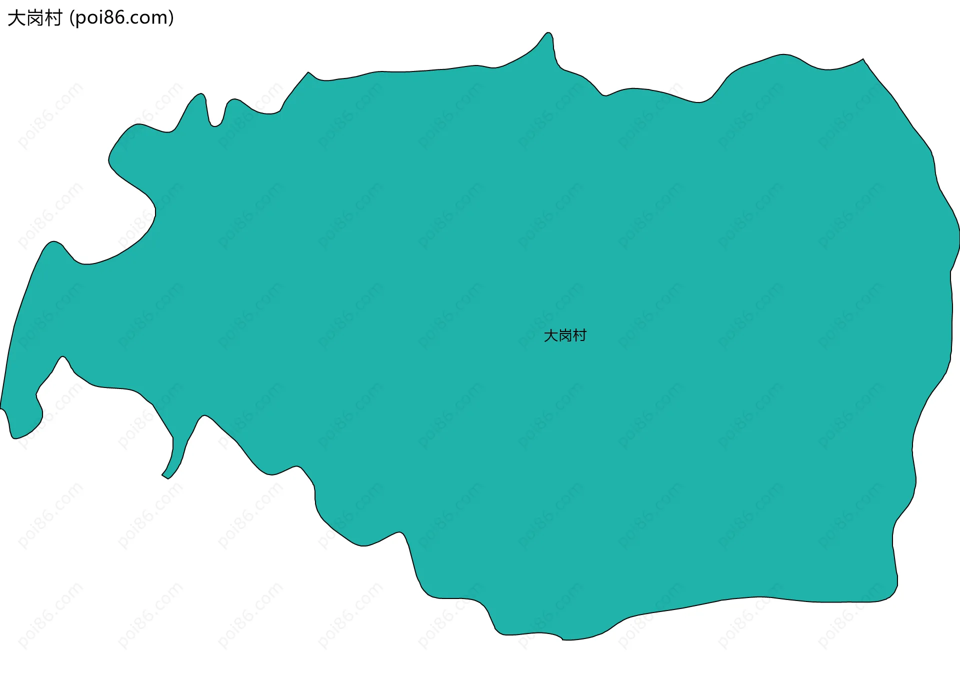 大岗村边界地图
